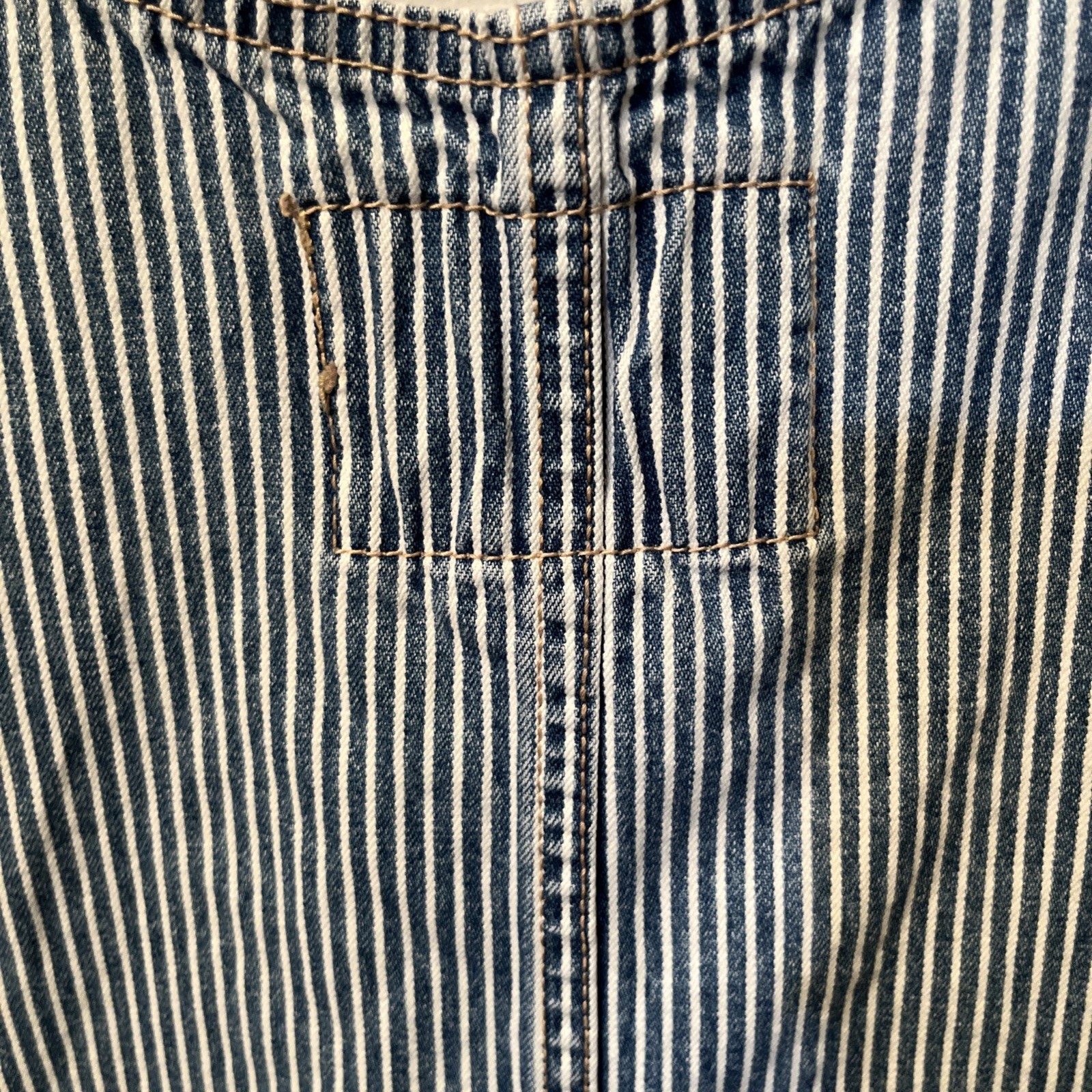 Vintage The Original Outlaw Railroad Conductor Stripe Overall Jumper Size Large