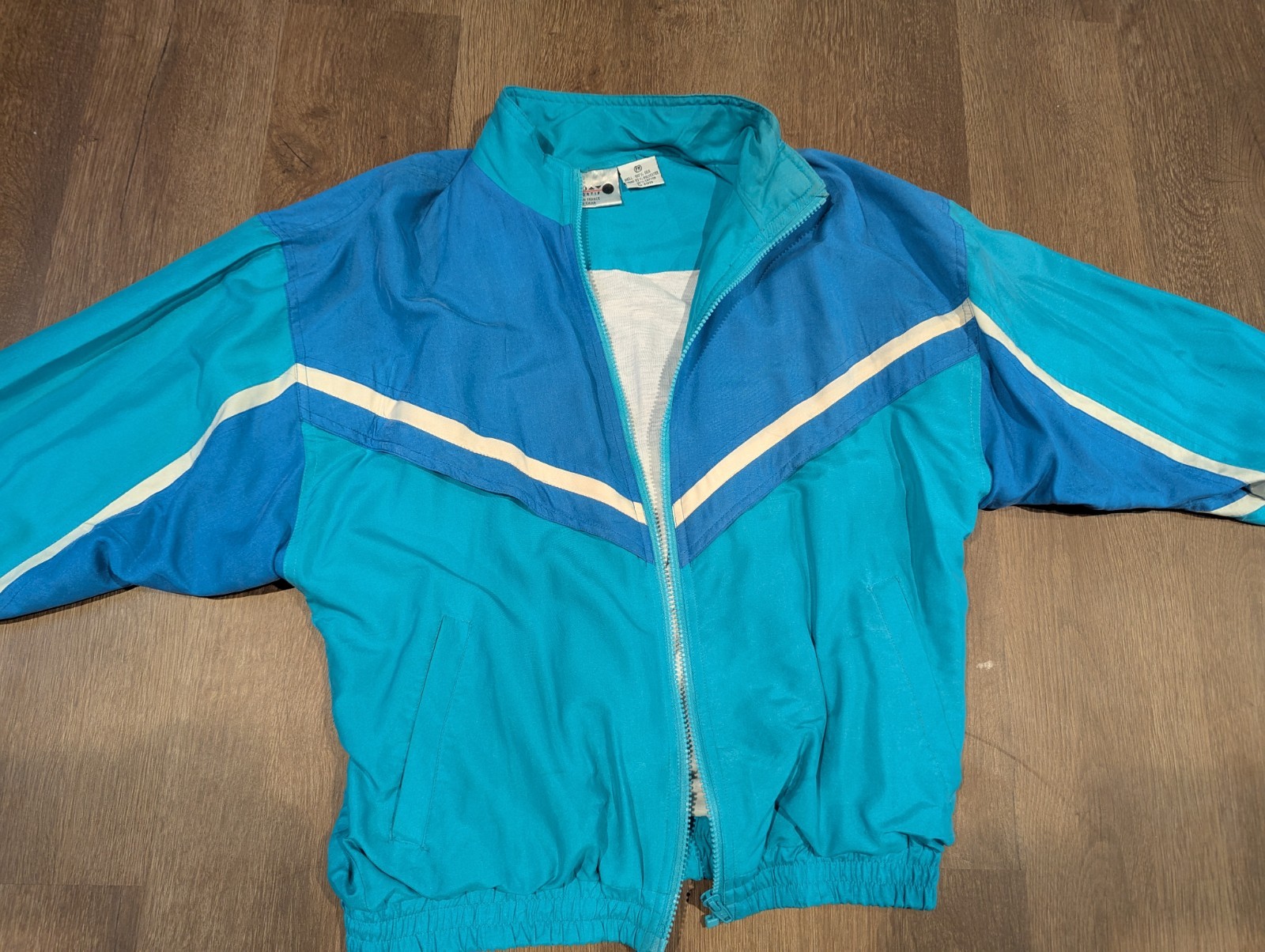 Vintage 80s 90s Avait Sportif Teal Blue Windbreaker Track Suit W Petite Medium