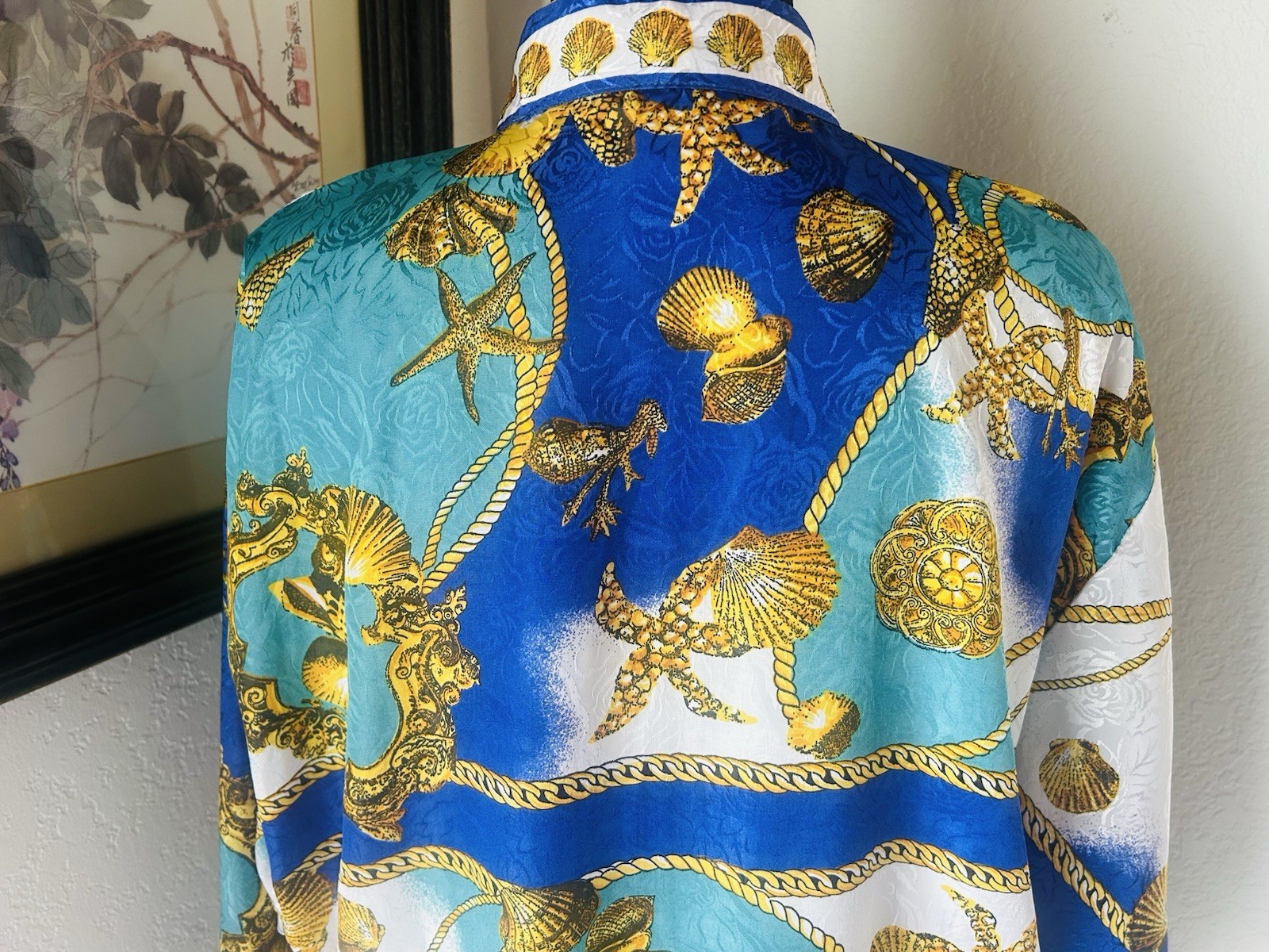 Vintage ‘Santé Classics’ 1980s kaftan lounge dress one size fits most Costal