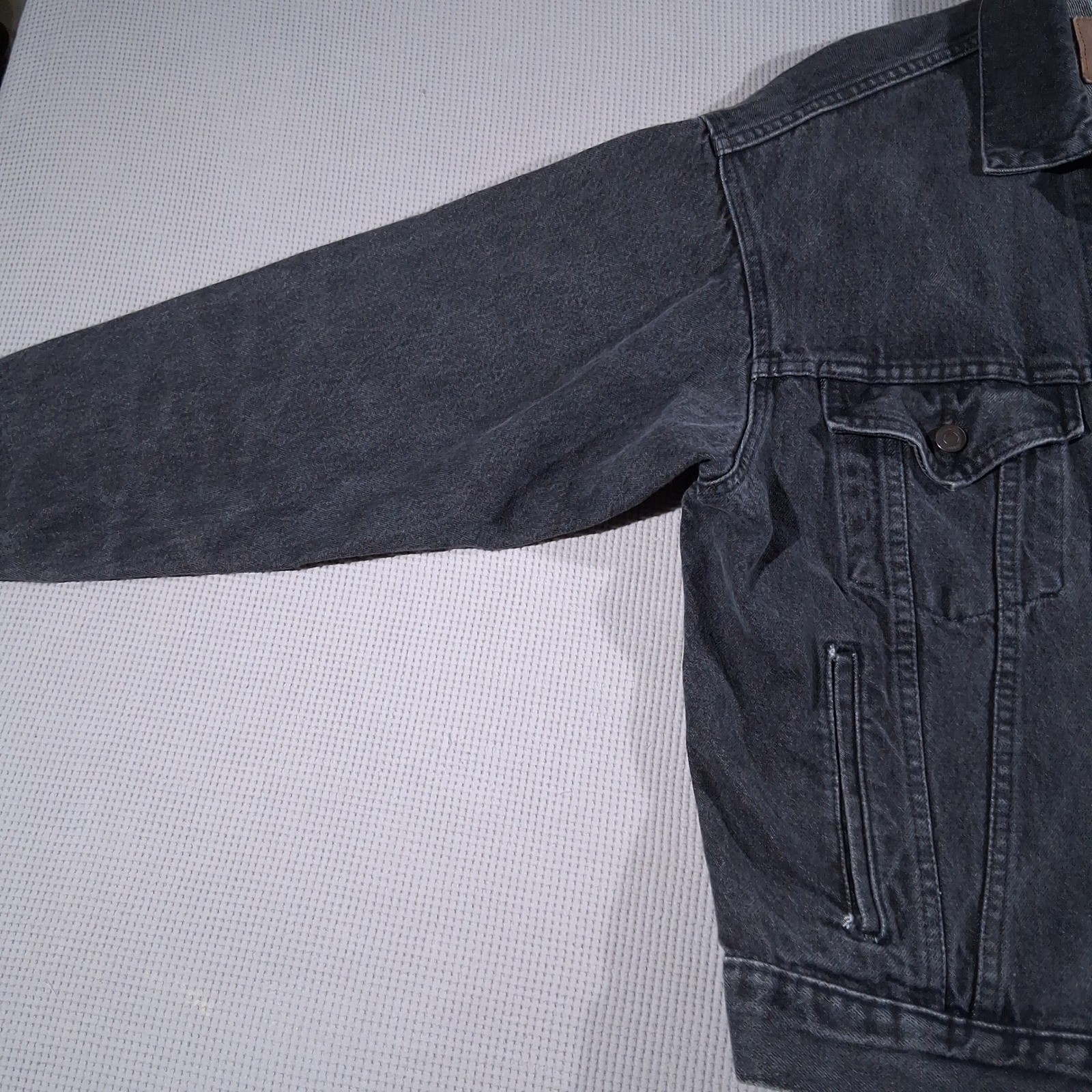Vintage 1991 Sturgis Black Hills Motor Classic Denim Motorcycle Jacket Black MED