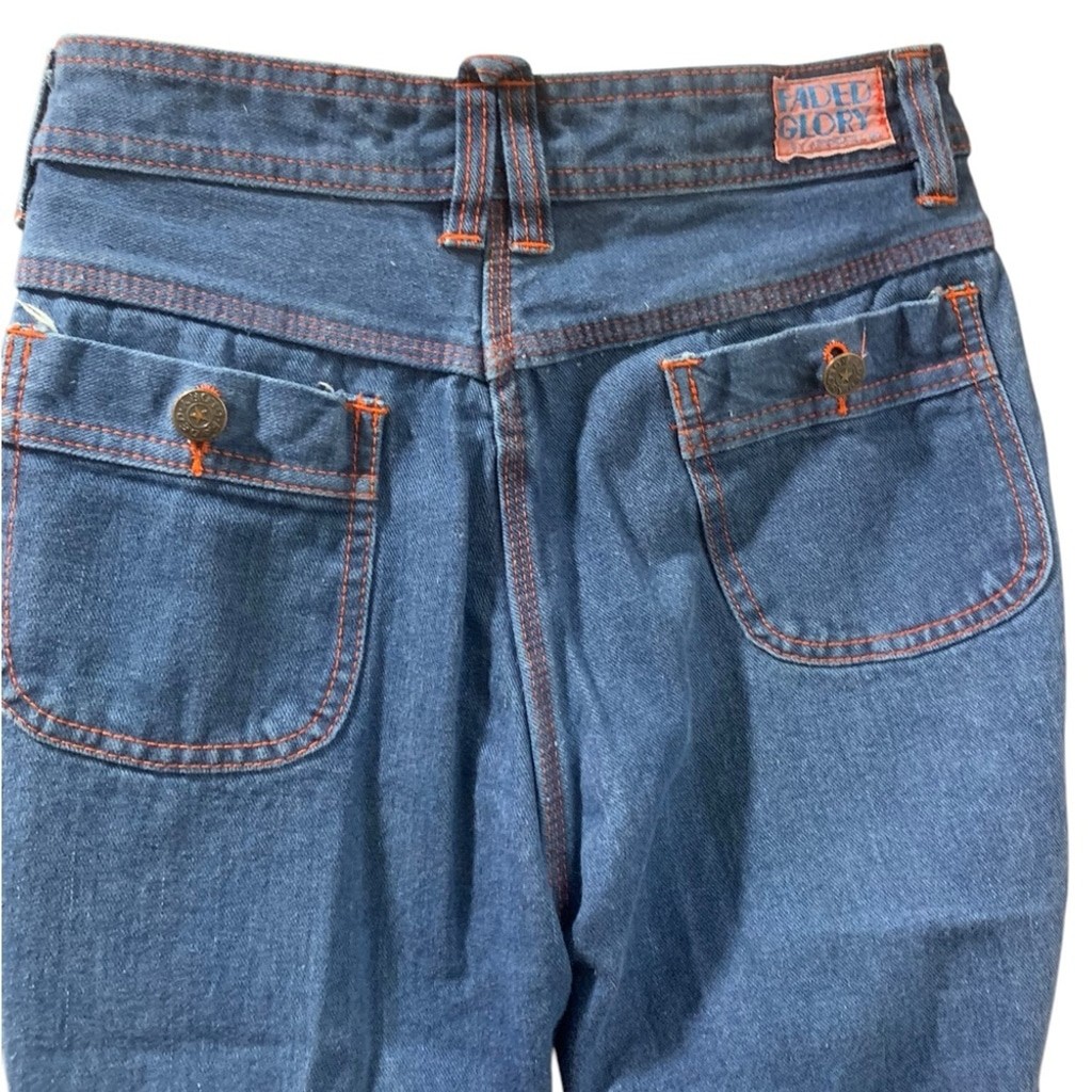 Vintage 70’s Faded Glory by Appendagez bell bottom 100% cotton jeans size jr 13