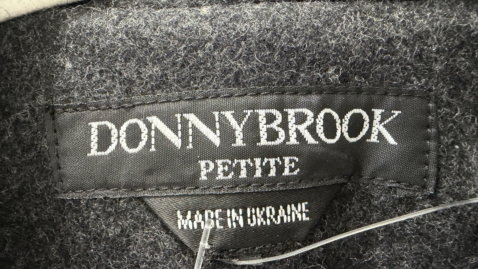 Vintage Donnybrook 100%Wool Coat Petite Small Charcoal Gray Made inUkraine EUC