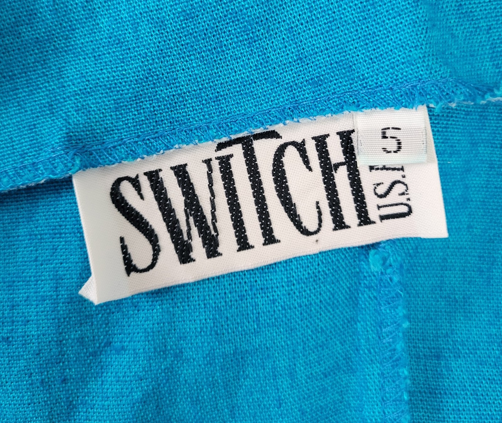 Vintage Switch USA Turquoise Blue Mini Dress Size 5