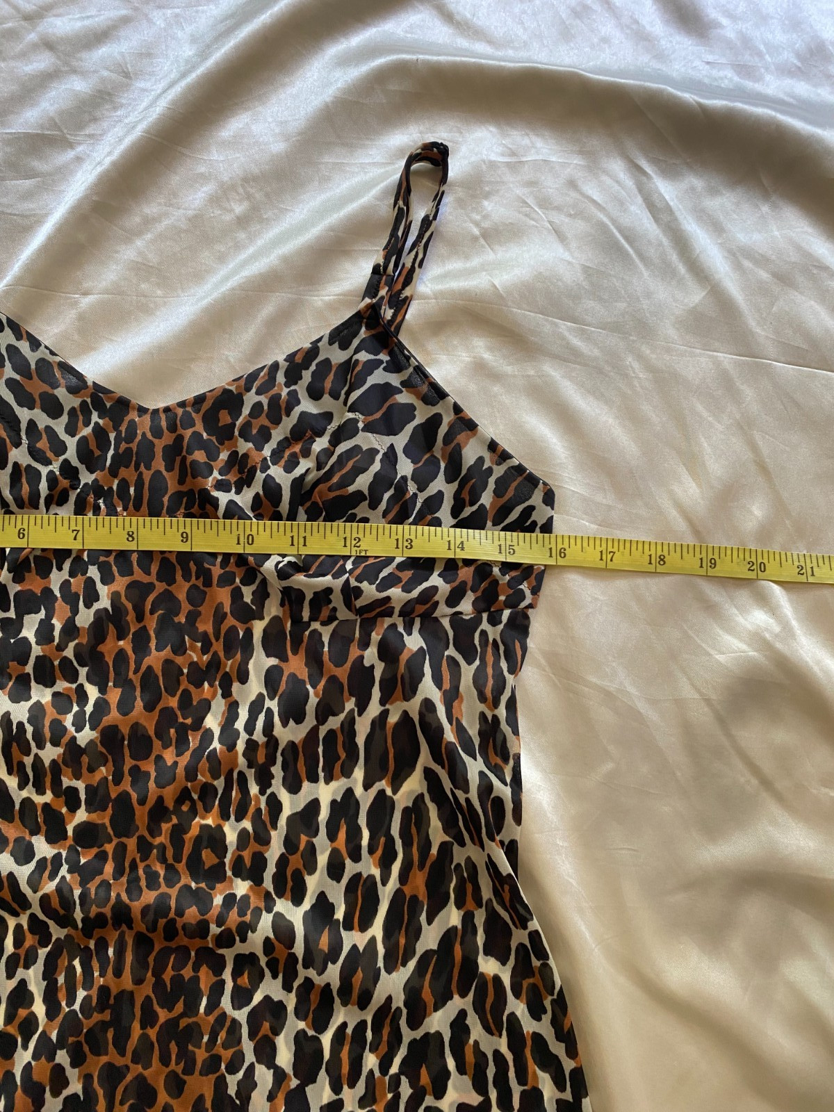 Vintage 1960s Leopard Mini Half Slip & Robe Set Boho Small
