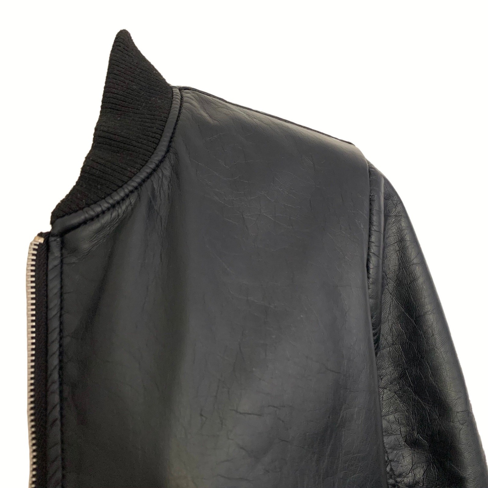 Vintage 90’s Black Vegan Pleather Jacket • with Embroidered Flowers and Studs
