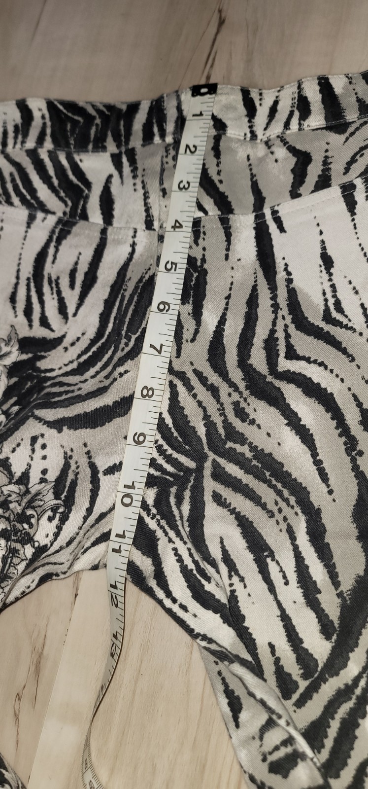 Vintage BEBE Tiger Vintage Black & White Rhinestone Pants – Made in France, S