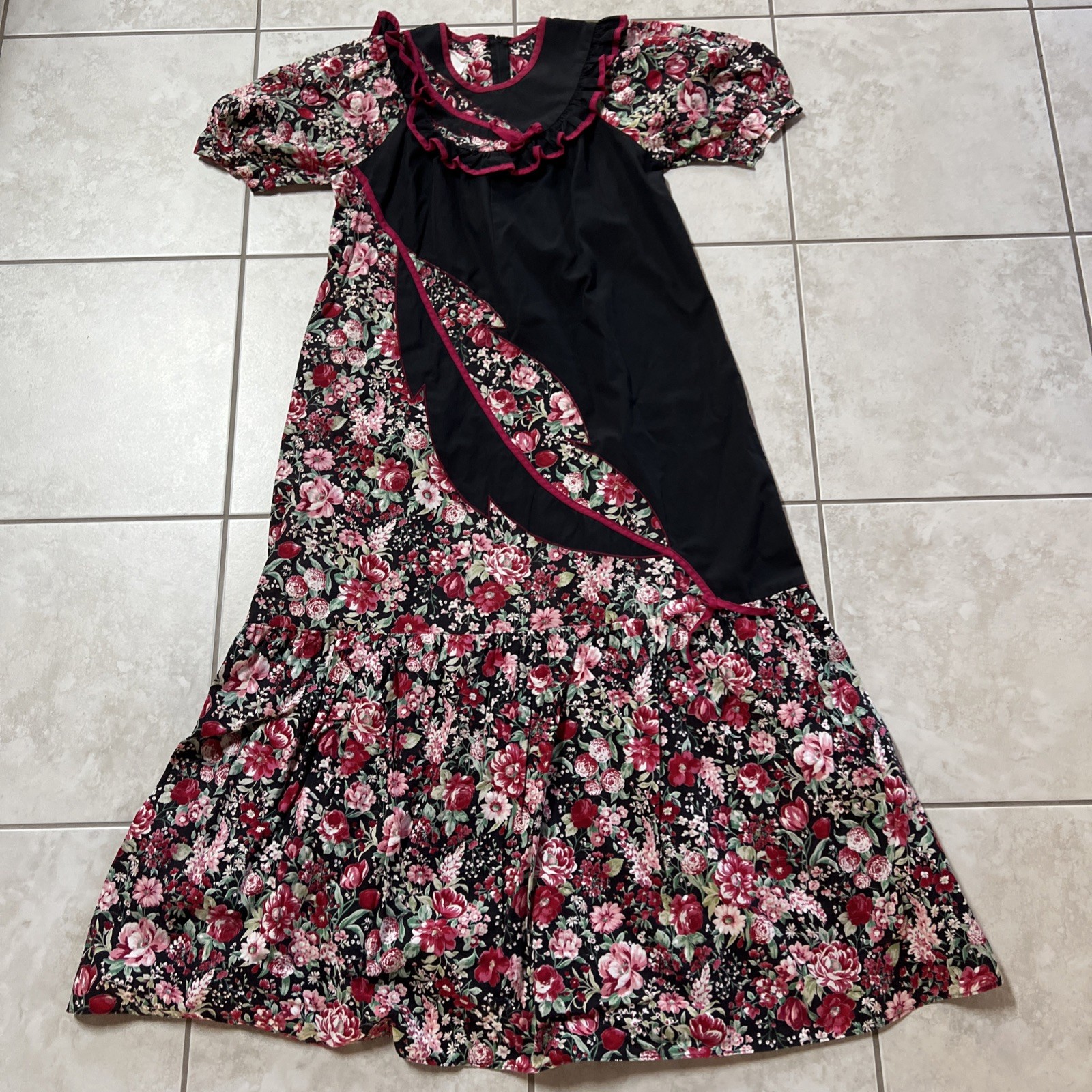 Vintage Hawaiian Dress Medium Set Of 2 Floral Colorful Long