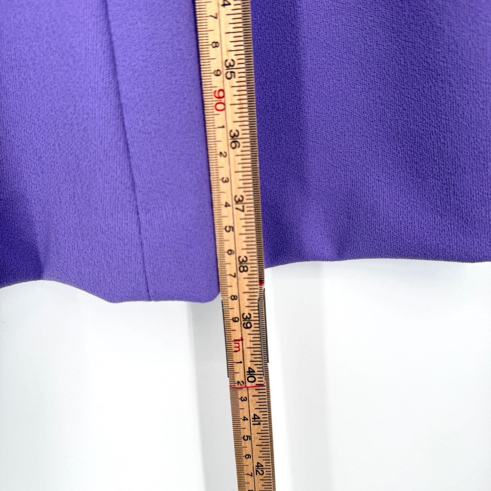 Vintage 60s 70s Mod Purple Fit & Flare Dress White Embroidery Knit Crepe Small