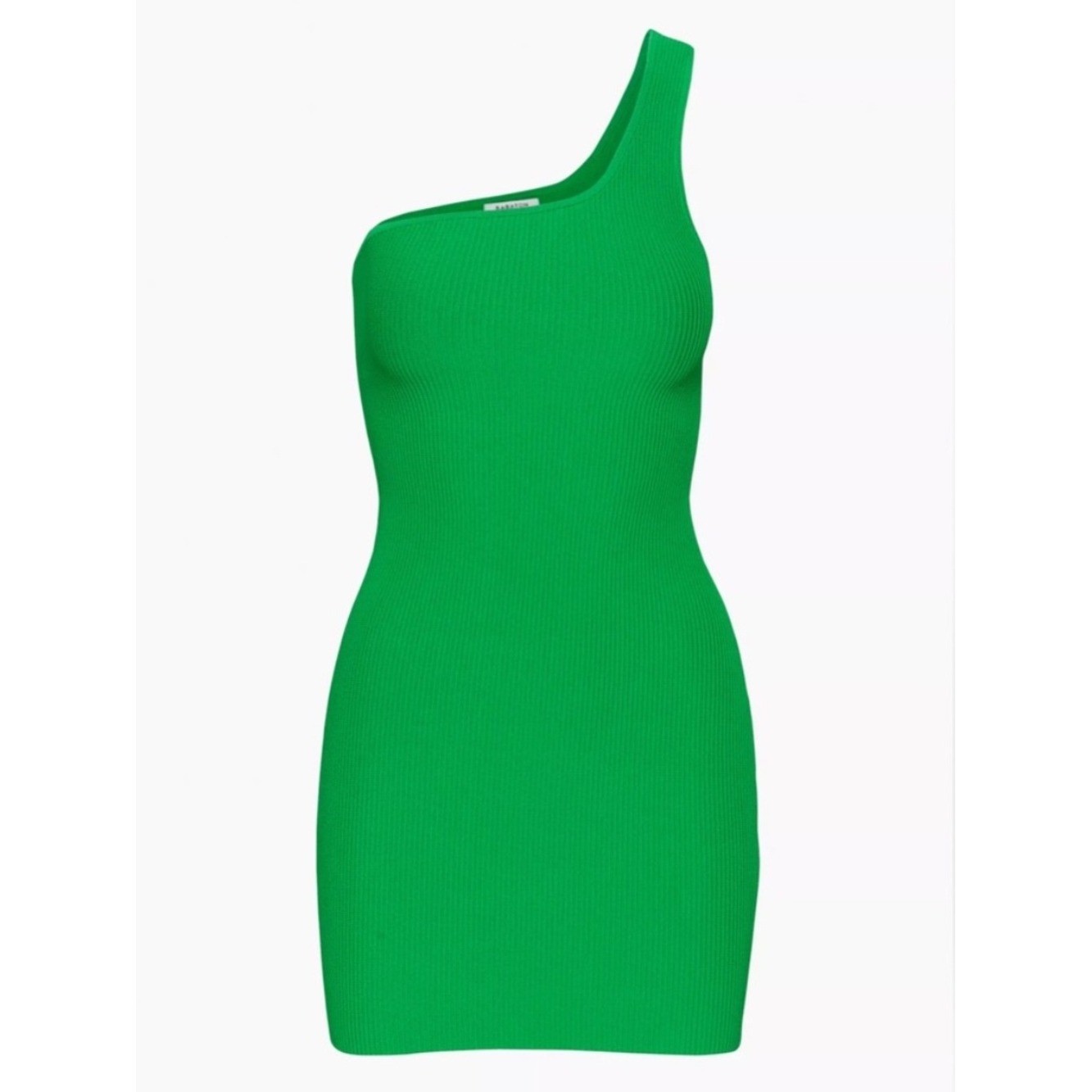 NWOT Aritzia Babaton Sculpt Knit One-Shoulder Dress Green Size Large
