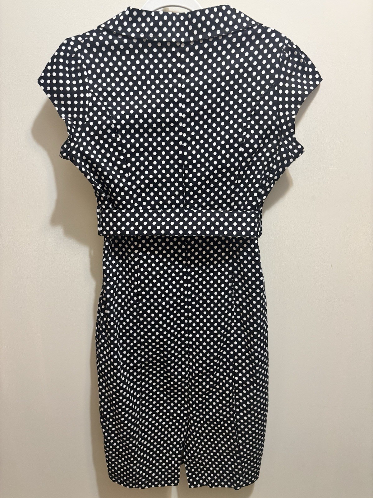 Lindy Bop Polka Dot Rockabilly Dress US 12 Retro Pin Up Swing Belted