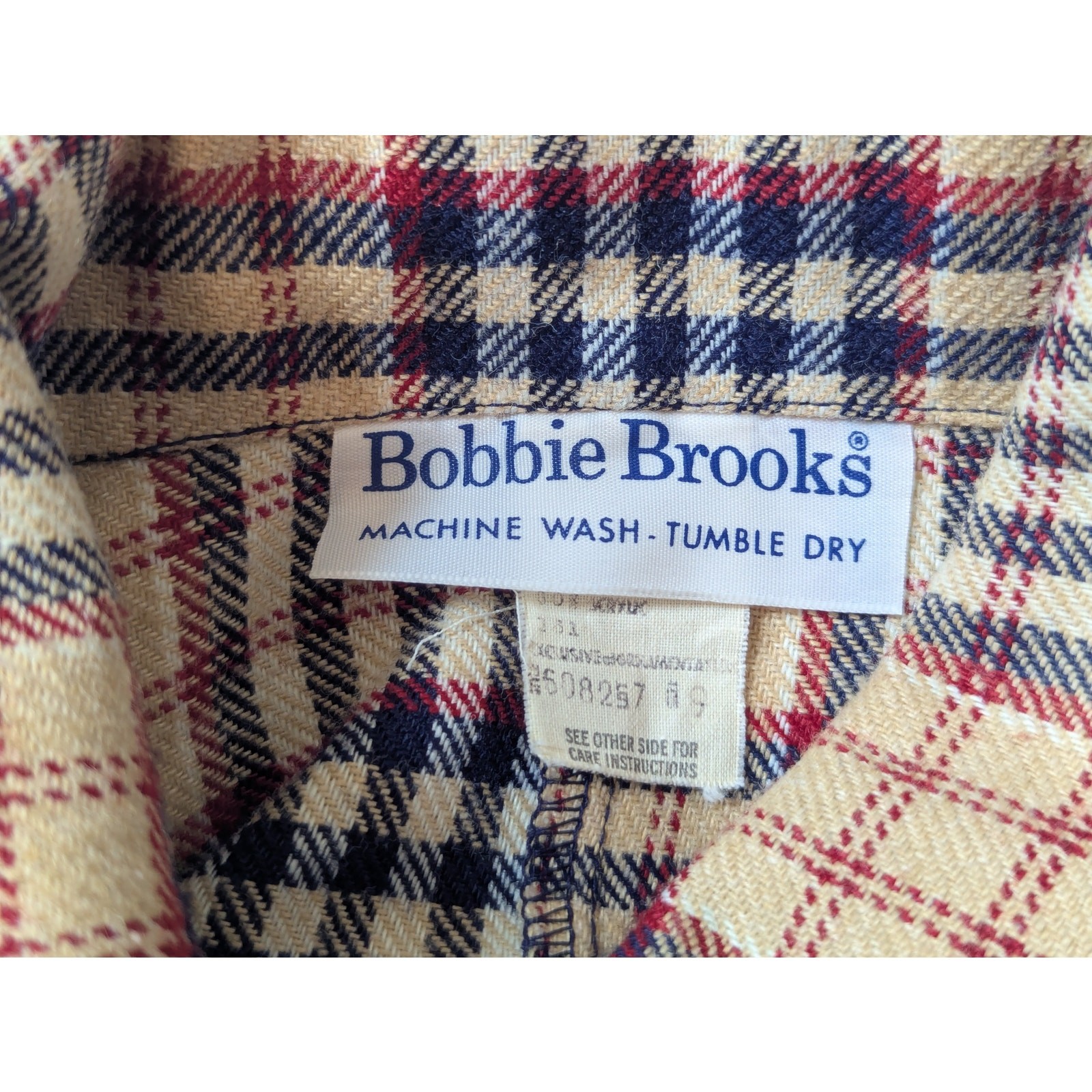 VTG 70s Bobbie Brooks Plaid Shacket S Dark Academia Retro Preppy ILGWU