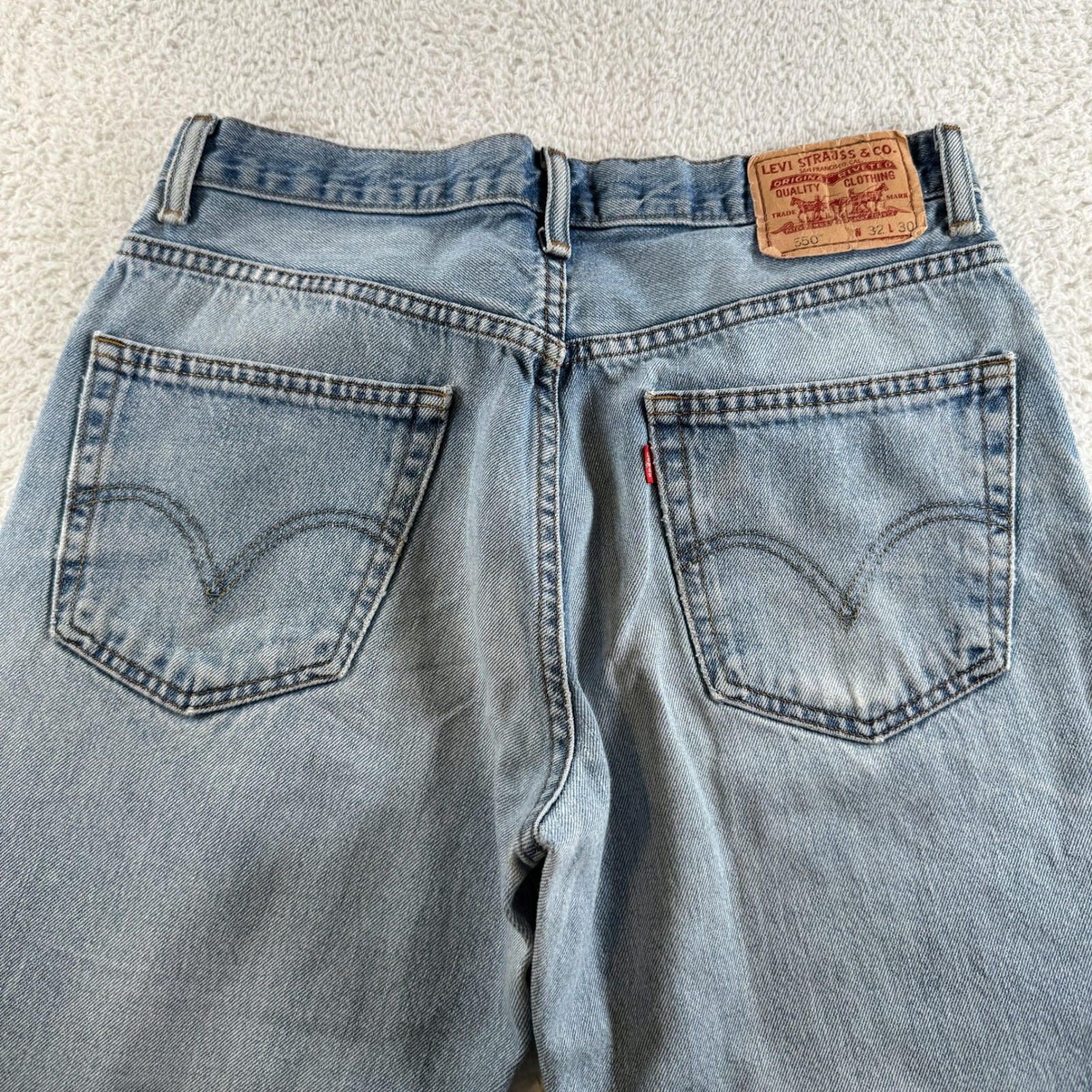 Vintage Levis 550 Mens 32×30 Tag 33×30 Fit Blue Relaxed Jeans Y2K Denim Light