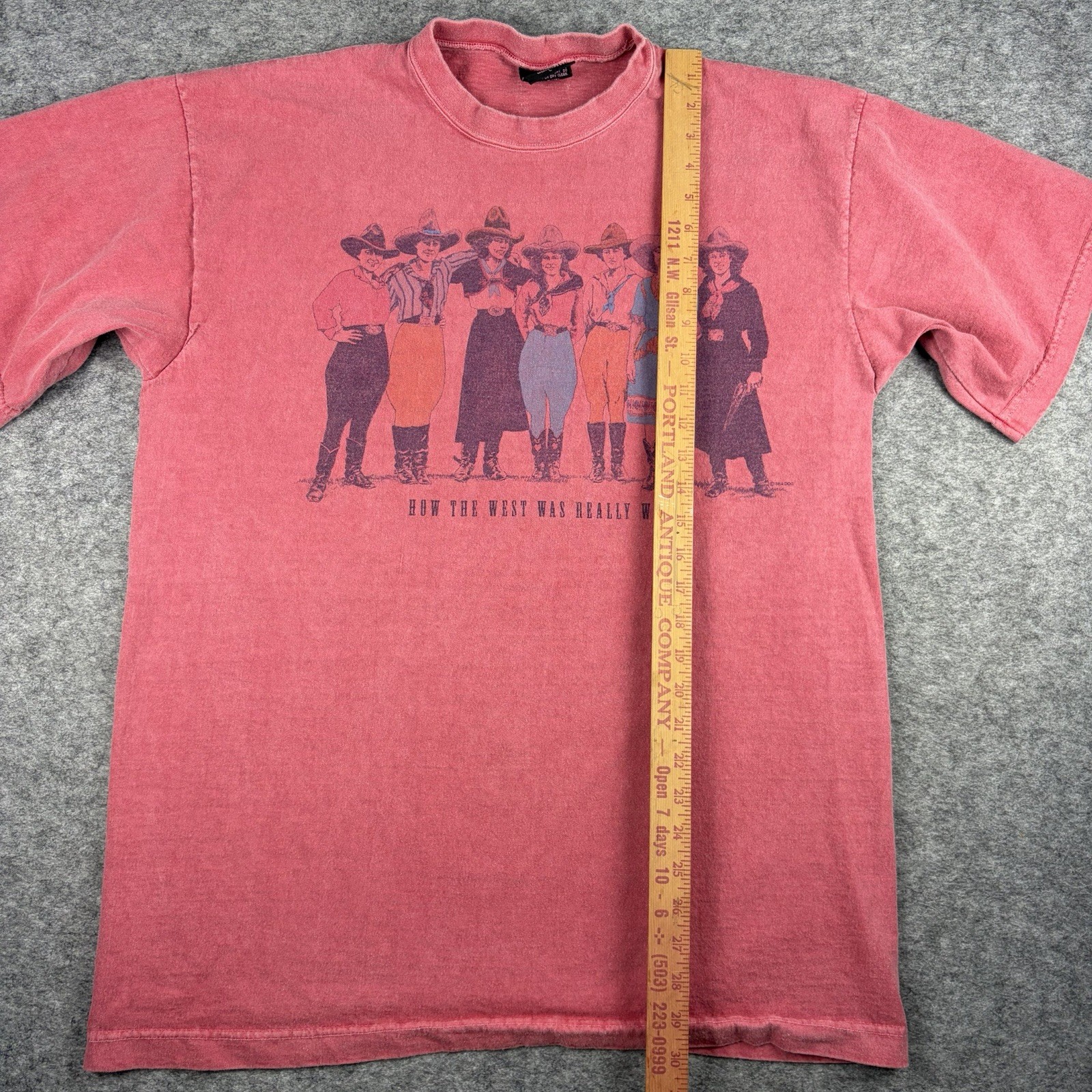 Vintage Cowgirl Shirt How The West Was Really Won Western T-Shirt Large USA Made