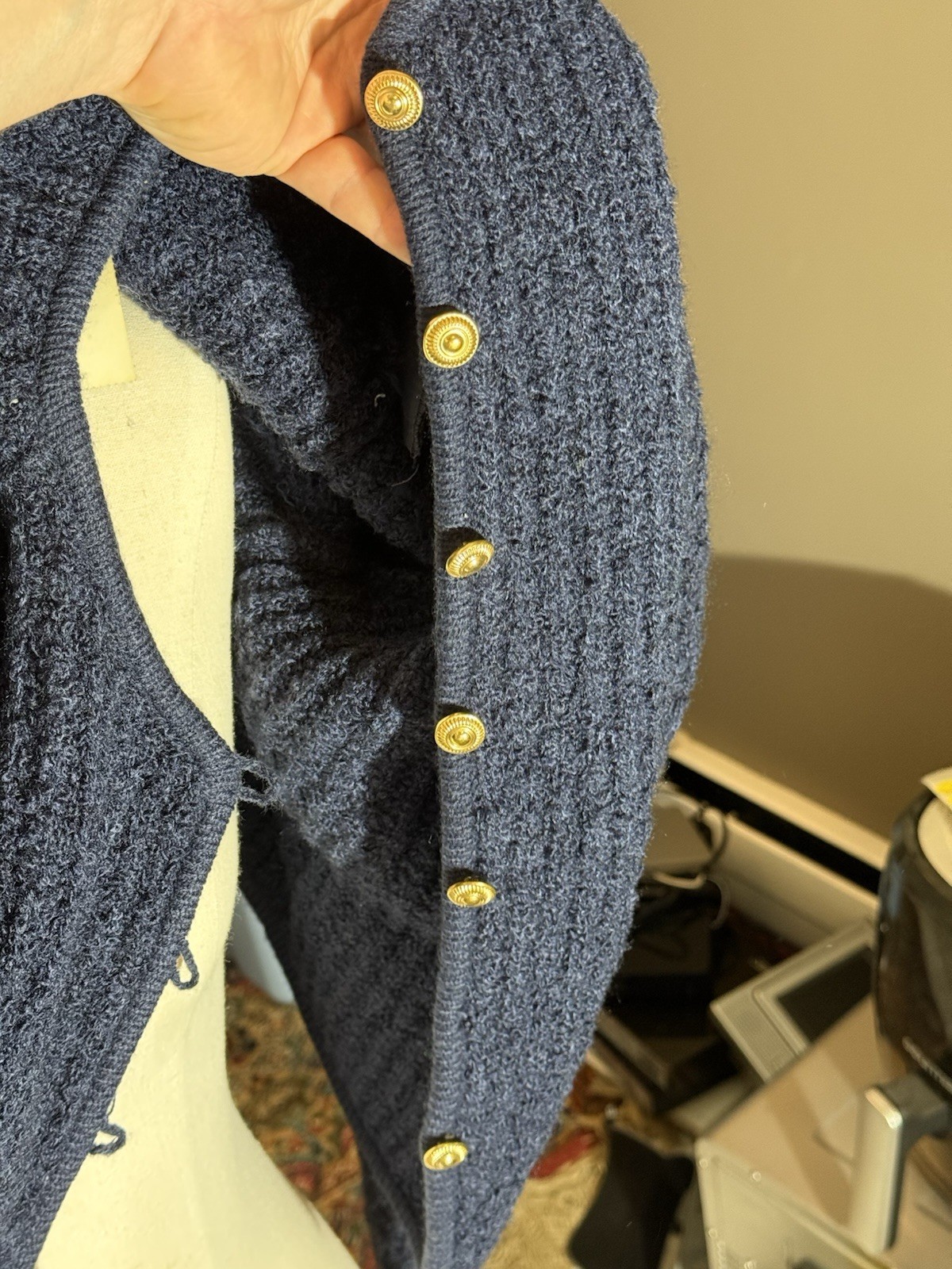 Tanner XL Acrylic Dark Blue Sweater (vintage New Old Stock)