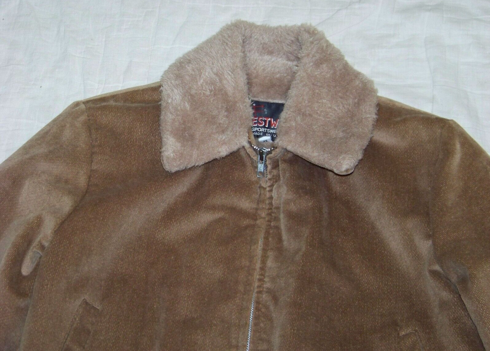 Vintage Westwind Sportswear Plush Lined Coat – M – Zip front