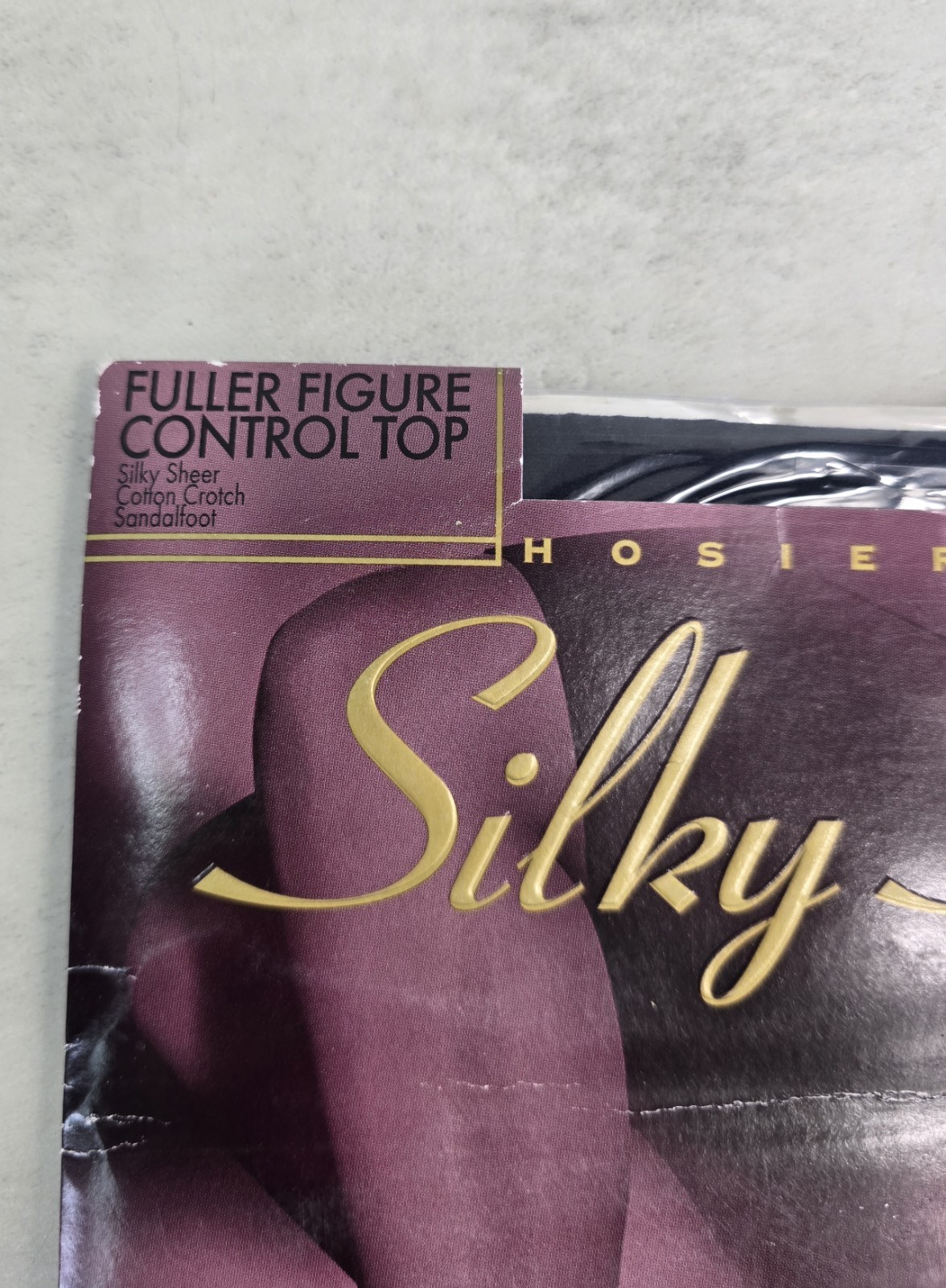 Silky Fit 1X Queen Navy Hosiery Silky Sheer Fuller Figure Control Top Sandalfoot