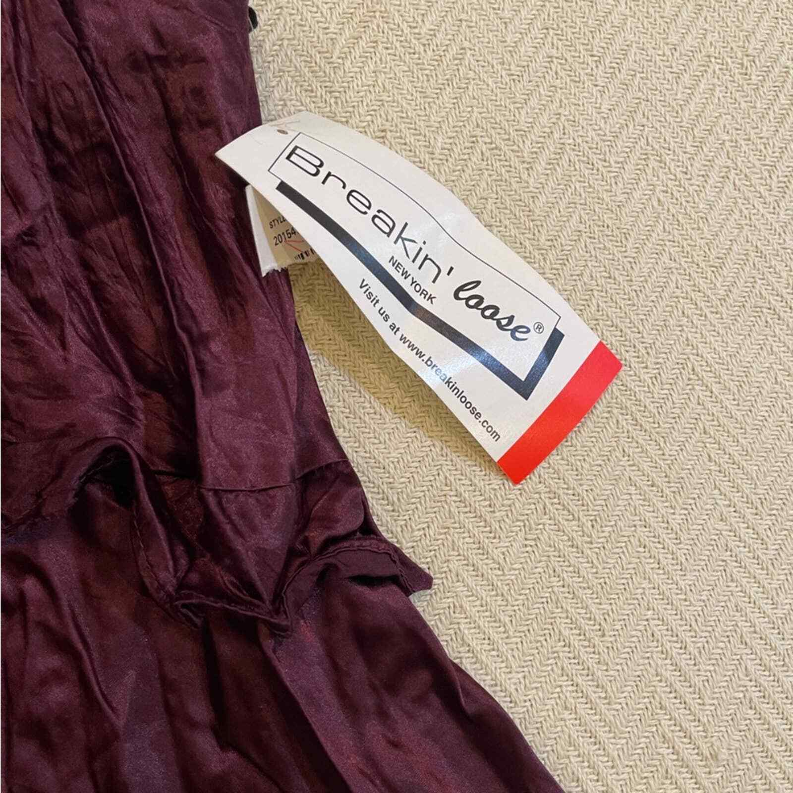 Breakin Loose Vintage Y2K Dress Deep Plum Color Size 7/8 Womens NWT