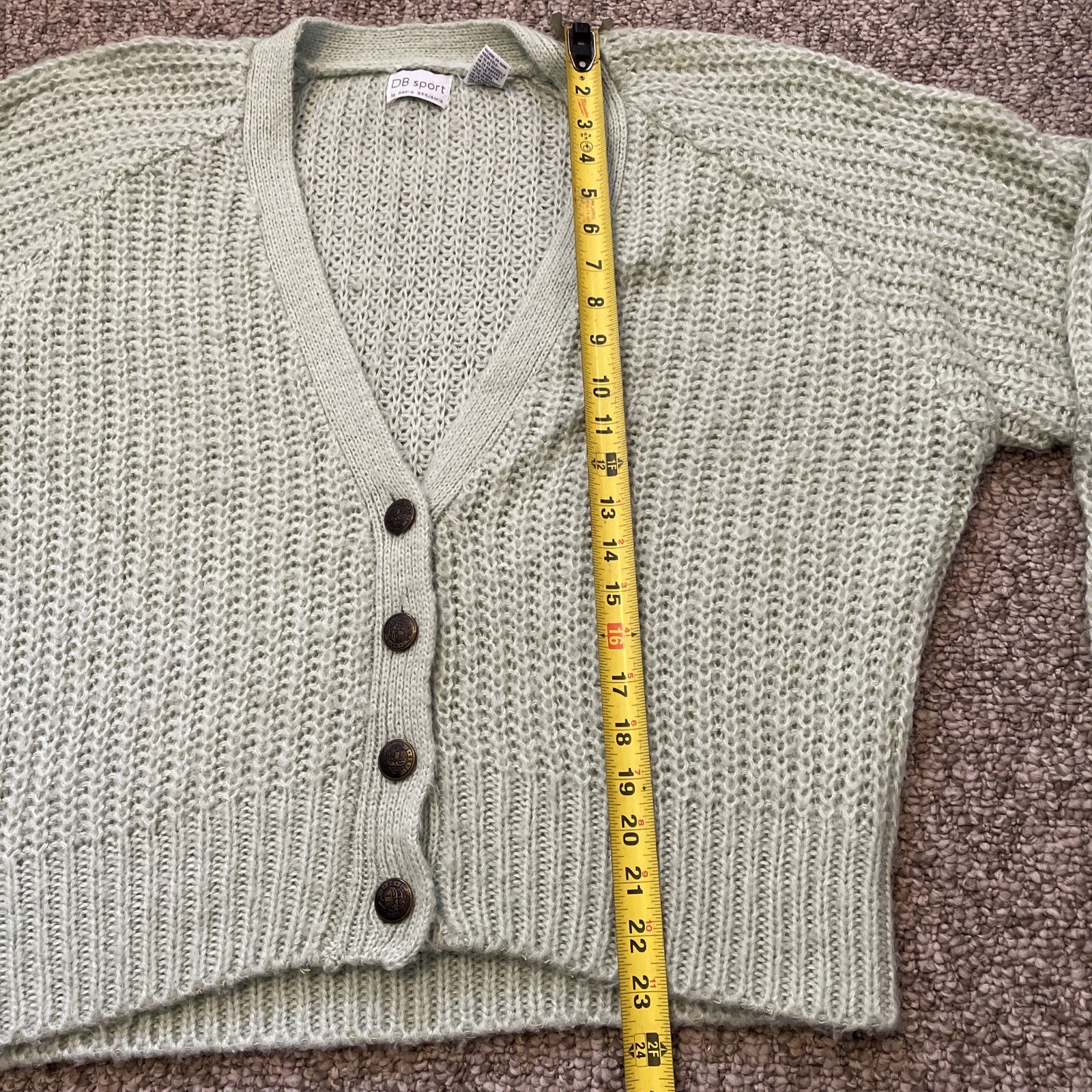 Vintage DB Sport By David Benjamin Cardigan Sweater Acryllic Made in Taiwan ROC