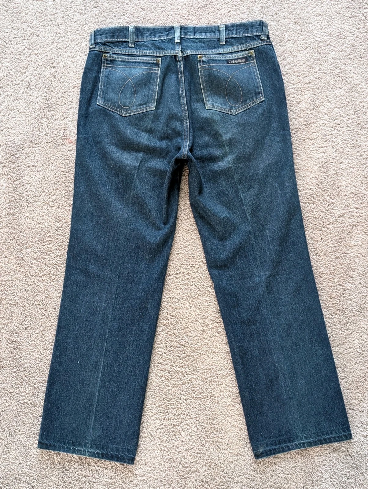 VTG Calvin Klein Jeans Womens 38×36 VTG Hemmed To 36×30 High-Rise USA 70s 80s