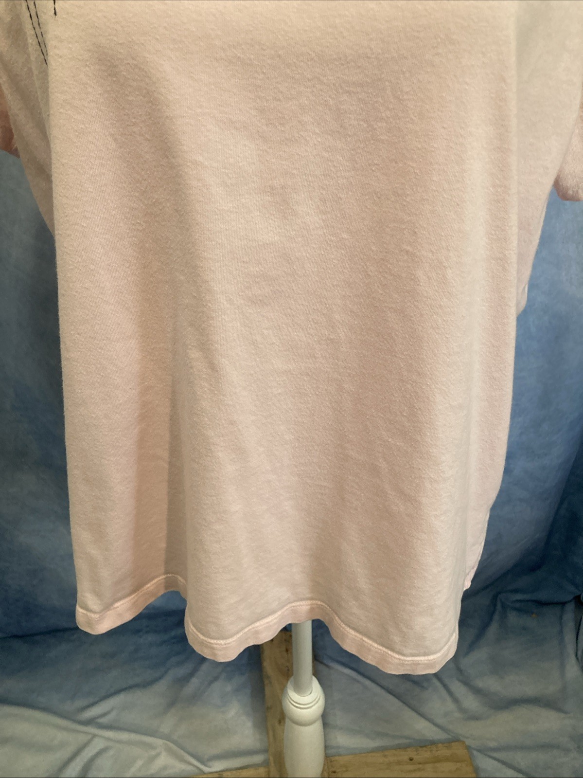Vtg 90s Y2K M&C Sportswear Grandmacore Embroidered Pink V-Neck T-Shirt XL Cotton