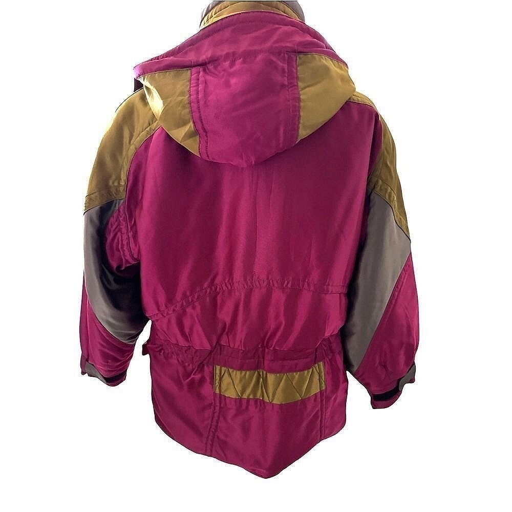 Descente Ski Jacket Women Large Multicolor Excellent Vintage Insulated Parka