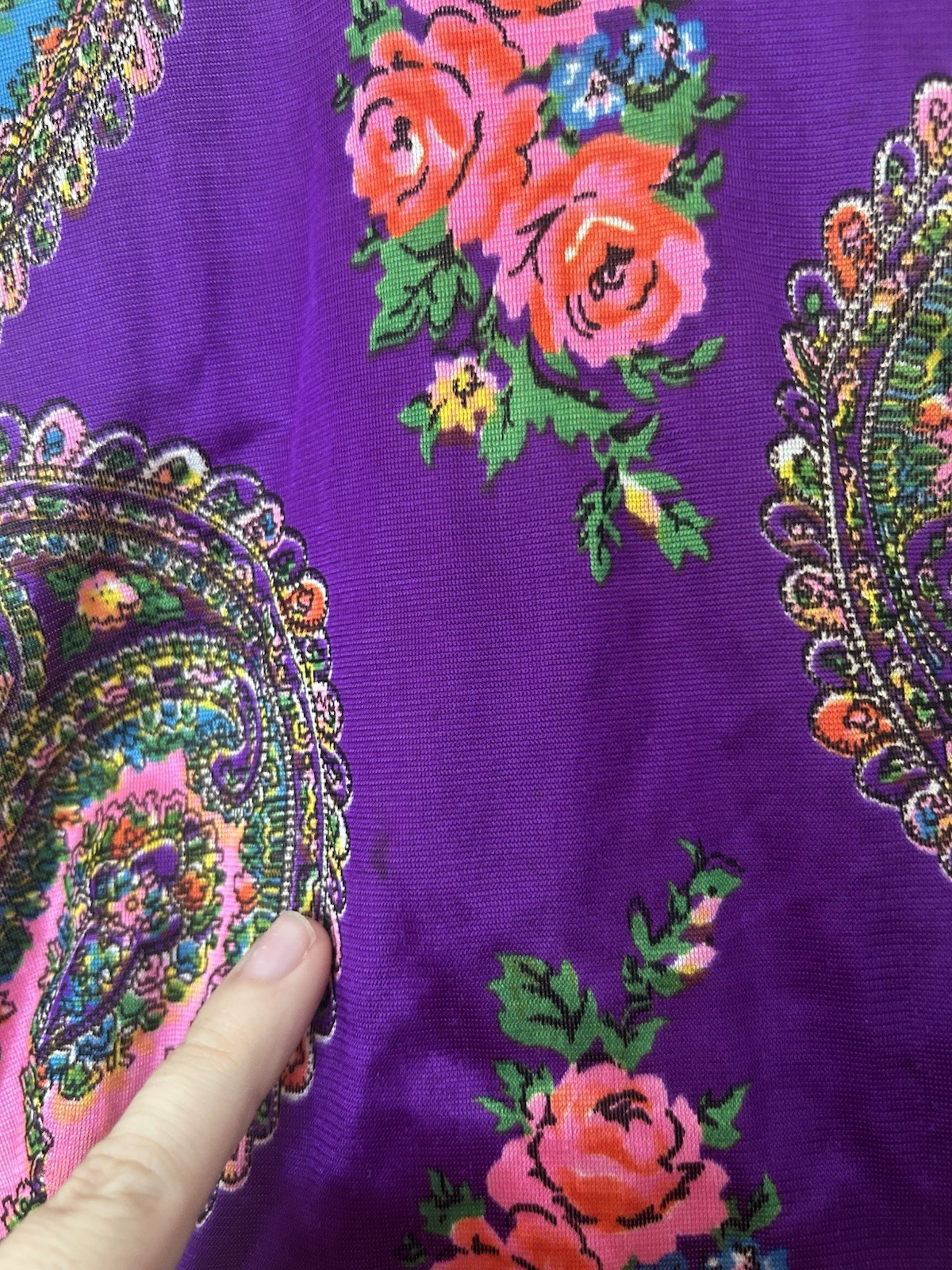 Vintage 1970s 70s Two Piece Set Halter Top Wide Leg Palazzo Pants Paisley Medium