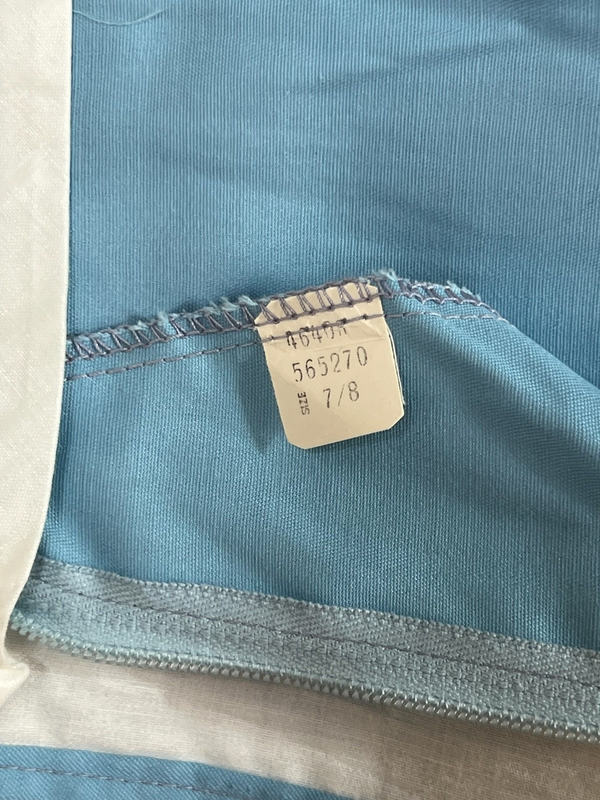 NOS Vtg 60s XS Cigarette Pants High Waist 23.5 Baby Blue Tapered Ankle Slacks