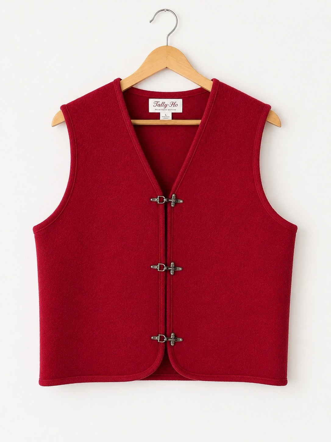 Vintage Tally Ho Wool Toggle Vest 100% Wool Women Size PL 90s Cottagecore Nordic