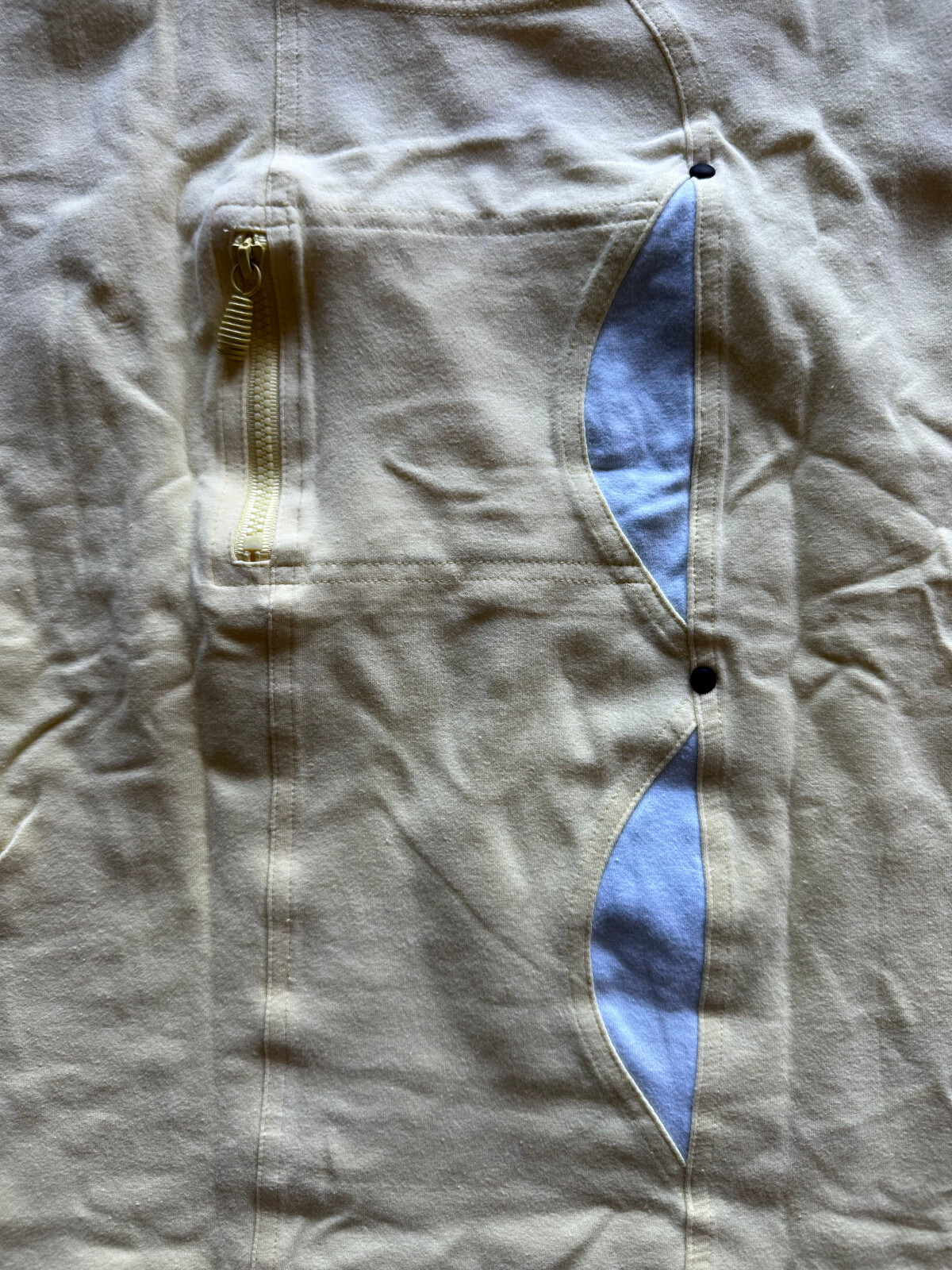 Vintage 1990s Jamie Sadock Yellow Stretch Embroidered Zipper Top Size L