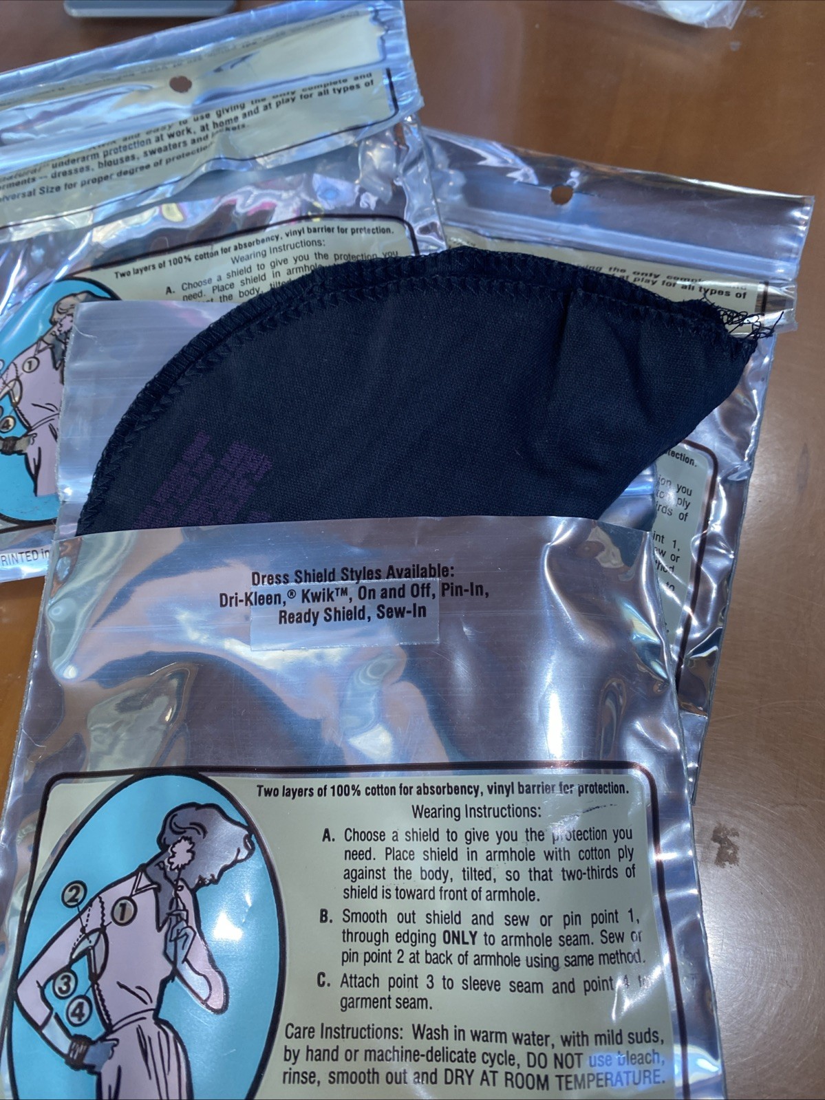 Kleinerts Garment Shield Vintage 60s Lingerie Sissy 2 Nude 1 Black New Old Stock