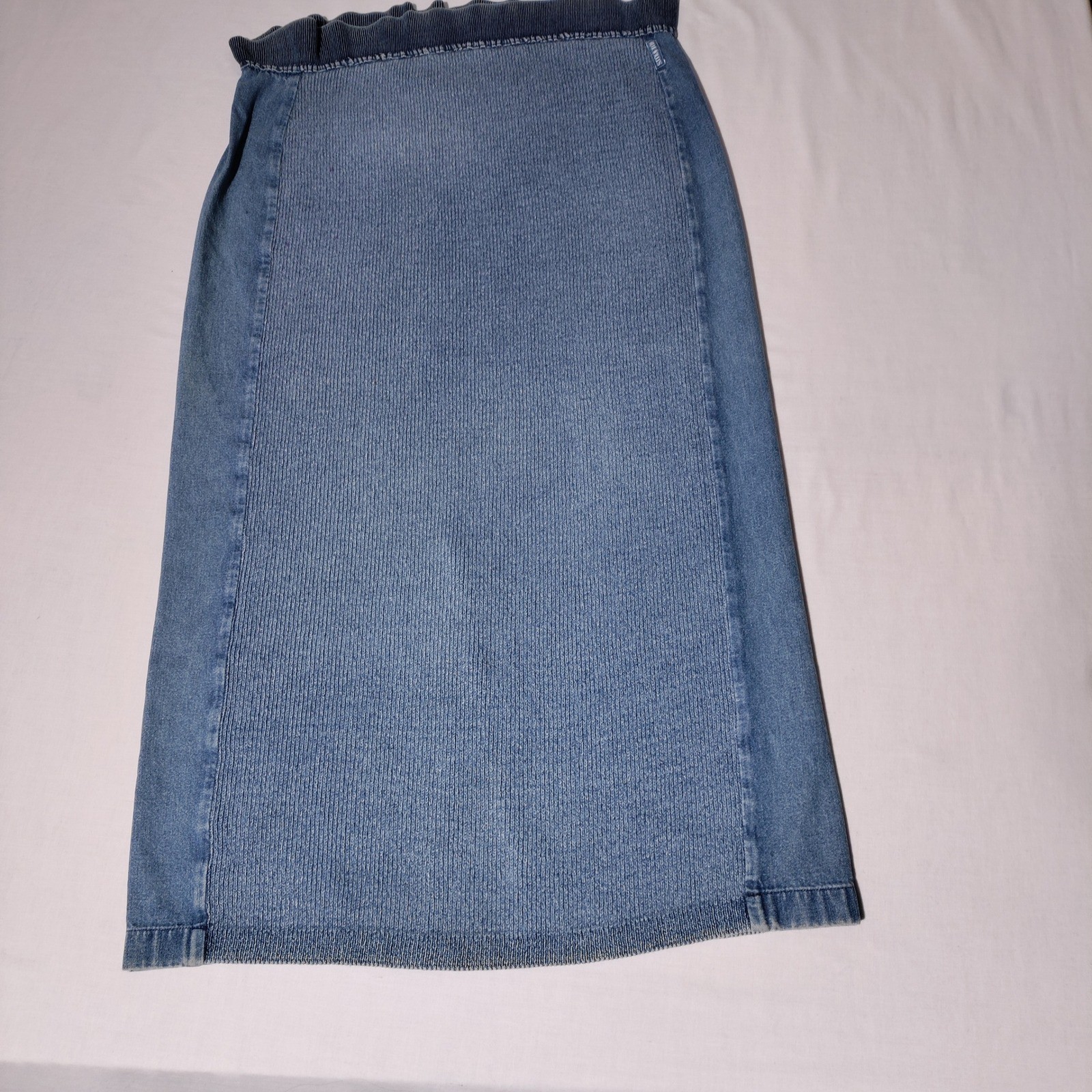 Blue Willis Denim Skirt Set Women Vintage 90s Shirt Sz S, Skirt Sz M, – stained