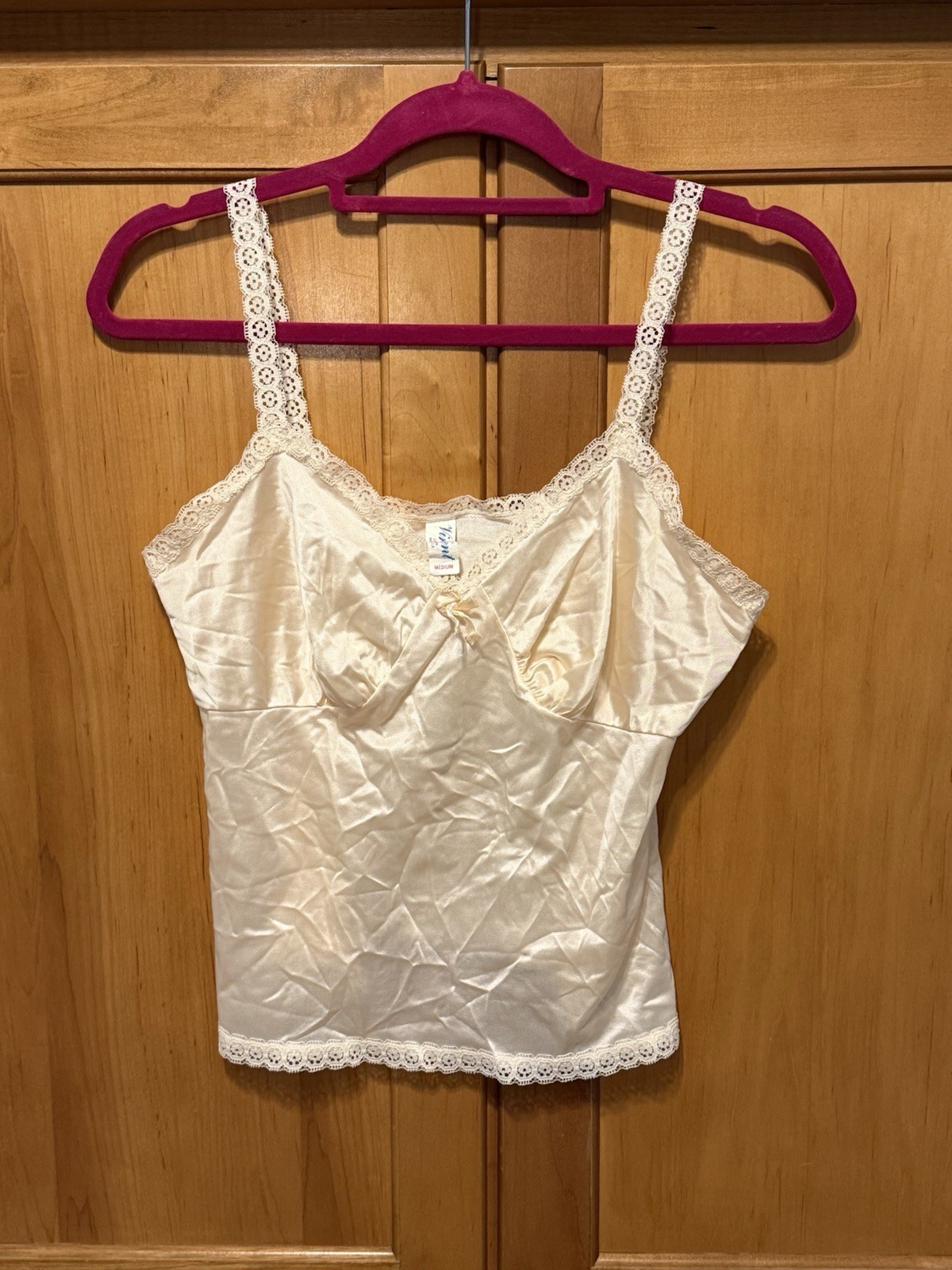 VINTAGE IVORY CAMISOLE Lingerie by Vincent 1950’s Size Medium