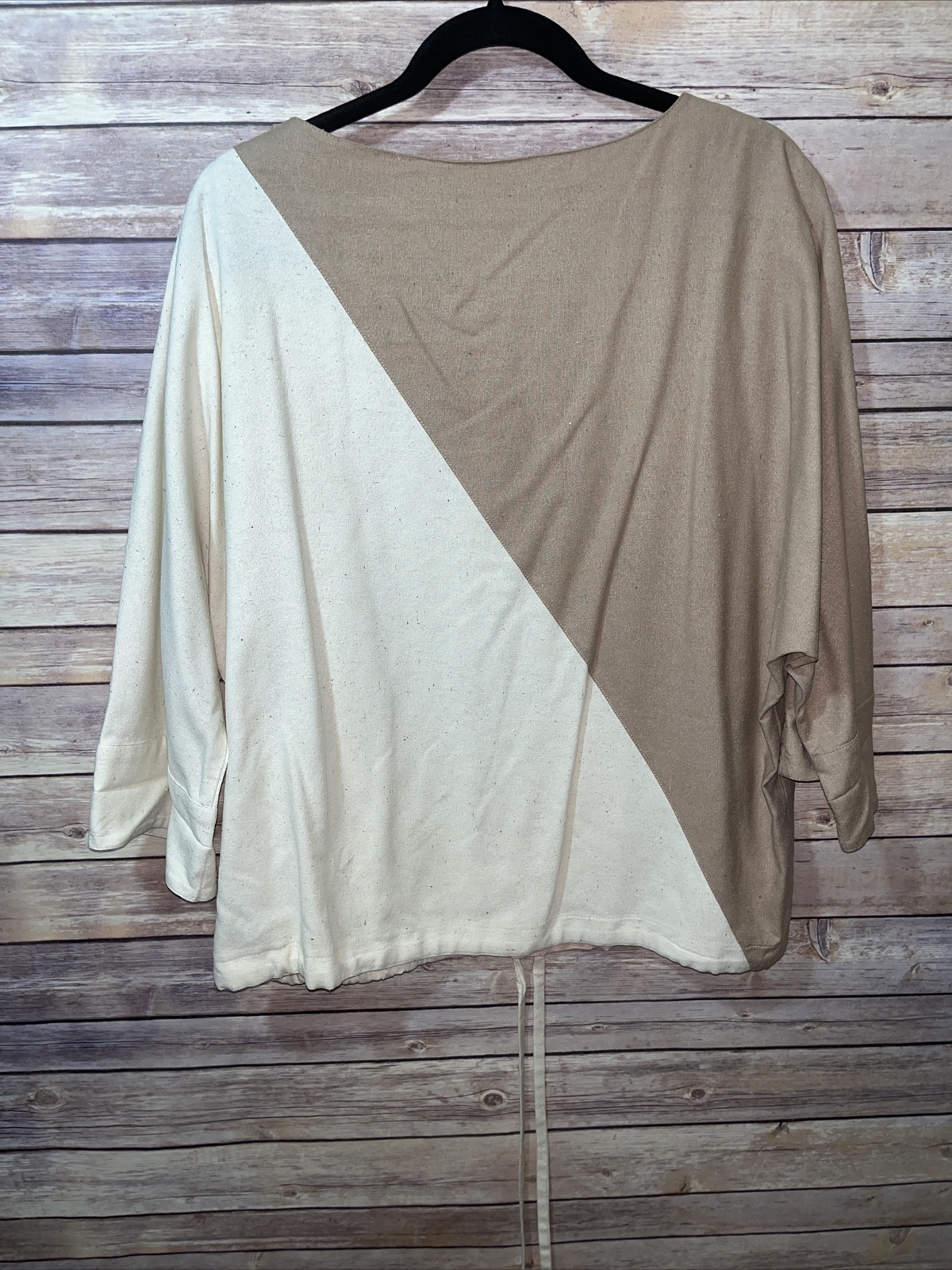 Vintage King James of California Lagenlook Drawstring 100% Silk Top Size 14