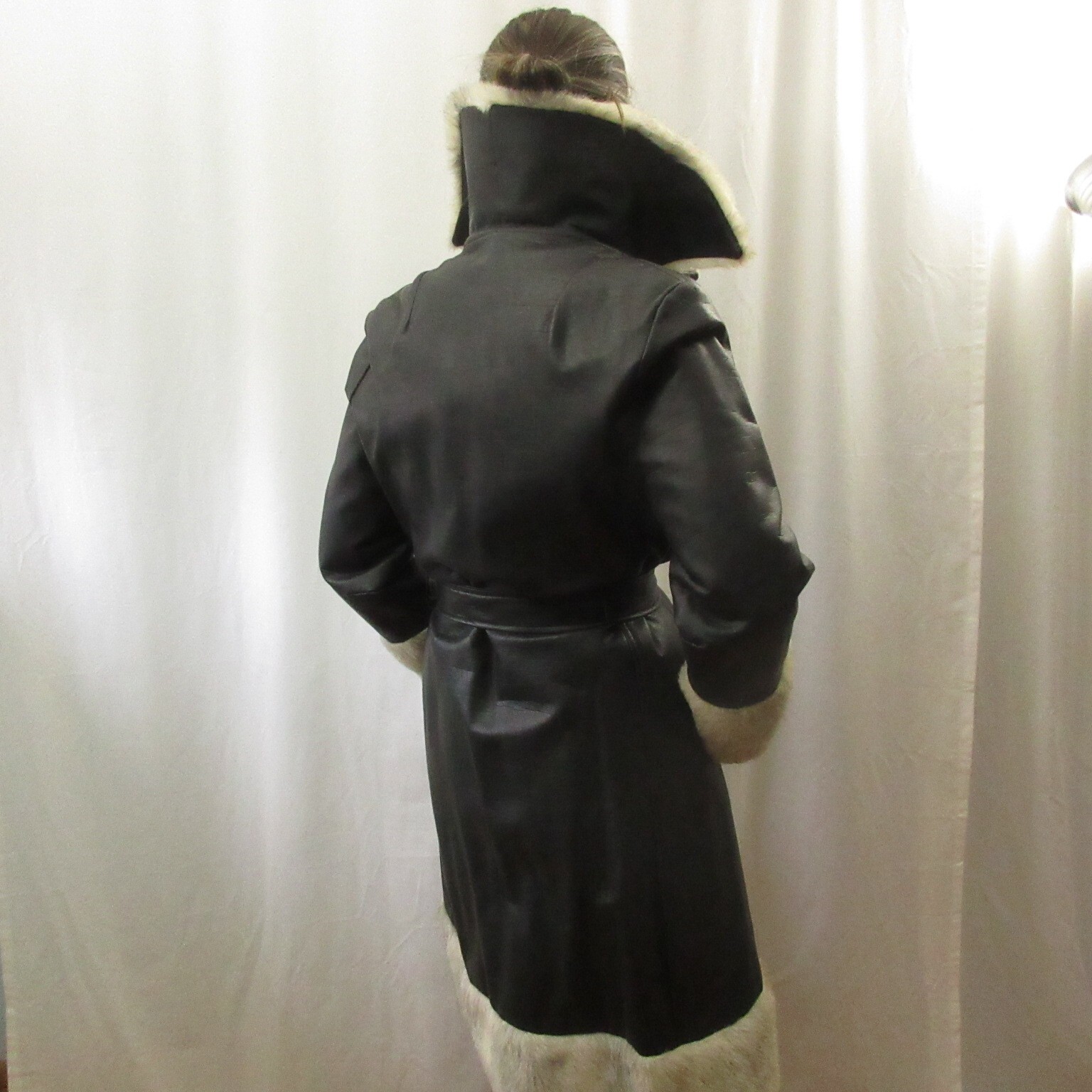 VINTAGE RARE 70s Faux Fur Women’s Coat MOD New Wave PUNK SOVIET NOIR GOTH OOAK