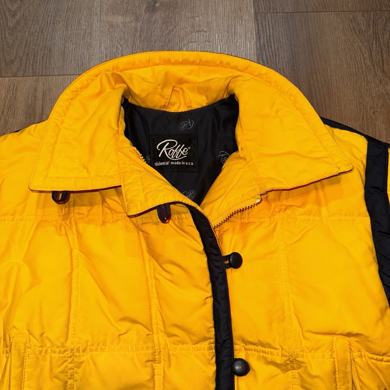 Vtg 70s 80s Roffe Ski Jacket Duck Down Fill Apres Snow Bunny Coat Womens Medium