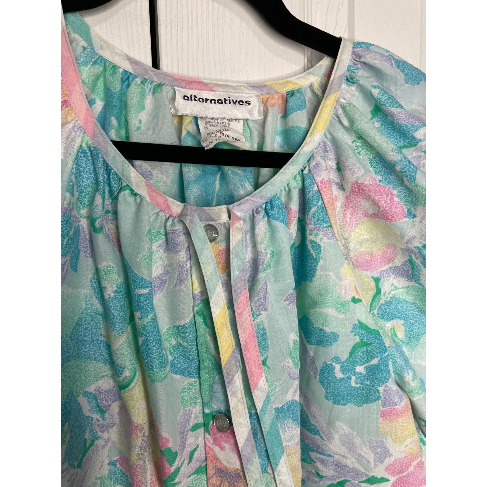 Alternatives Floral House Dress Vintage Cottagecore Grannycore Pastel Poly Med