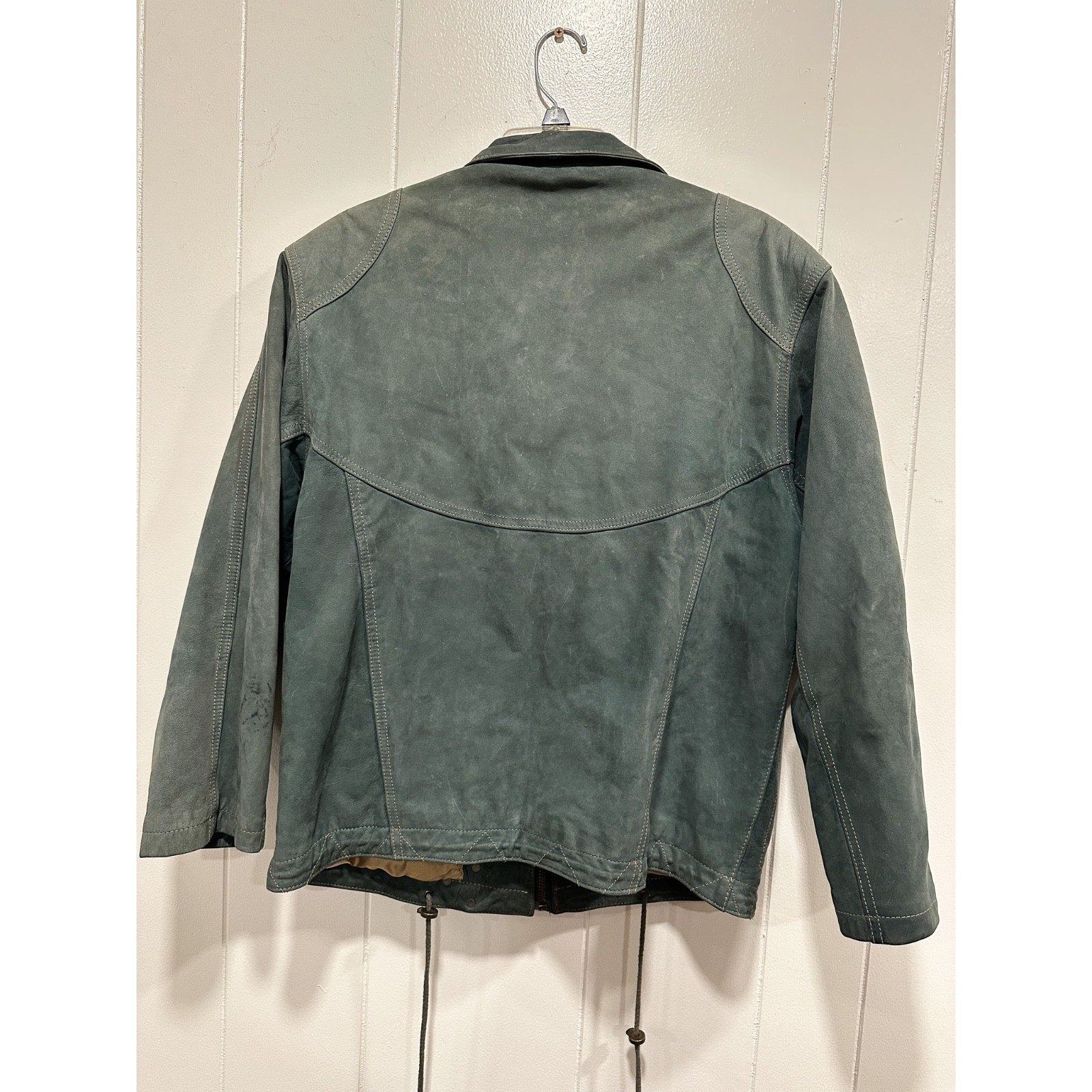 Vintage Lloyd Elliot Country Club Leather Jacket Green Womens M