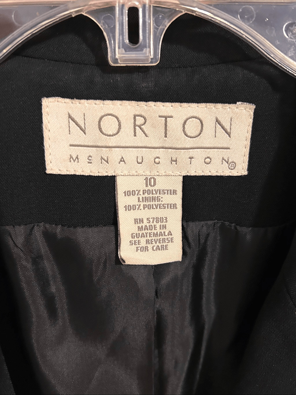 Norton McNaughton Classic Timeless Black One Button Blazer Jacket Women’s Size 1