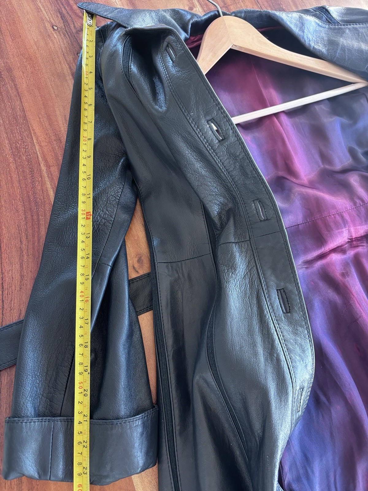 Vintage 1970s Imperial Blue Soft Leather Belted Long Trench Coat!