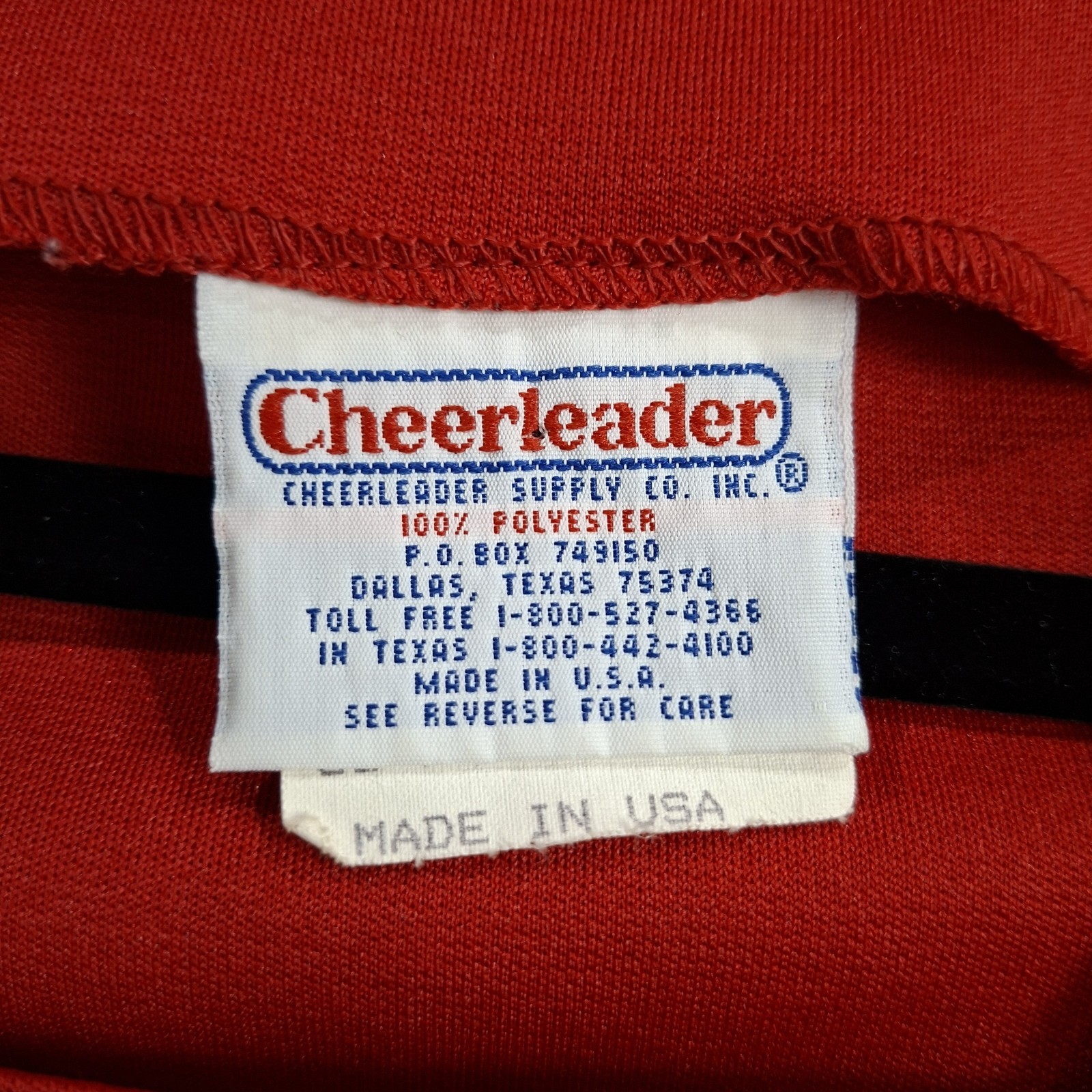 Vtg 60s 70s Cheerleading Dress 38R/9 Cosplay Majorette Red White Chevron Unlined