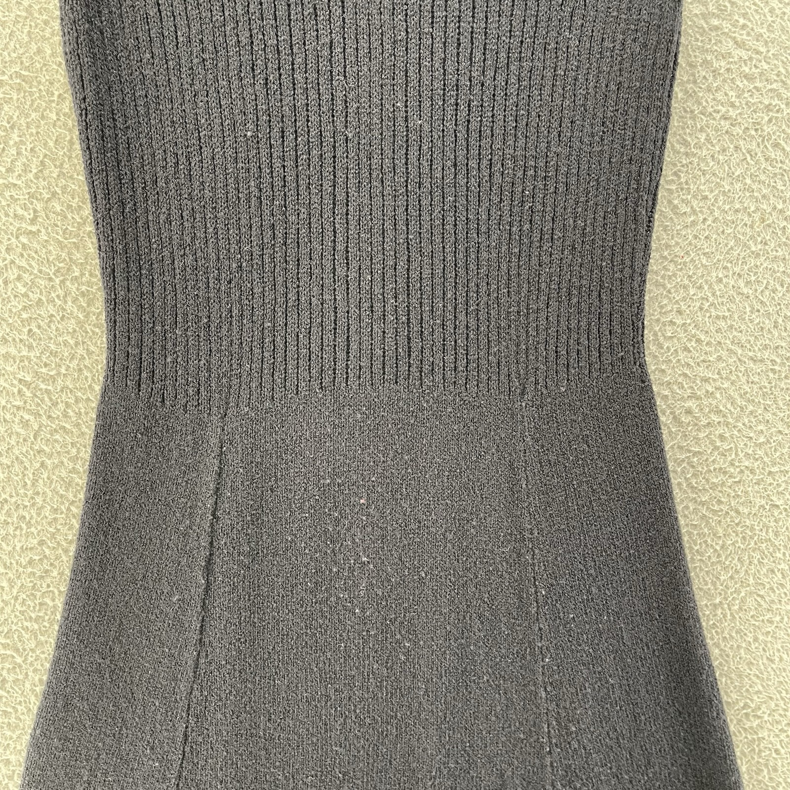 Vintage St John Knits Santana Dress Women Small Navy Midi 70s Preppy Academia