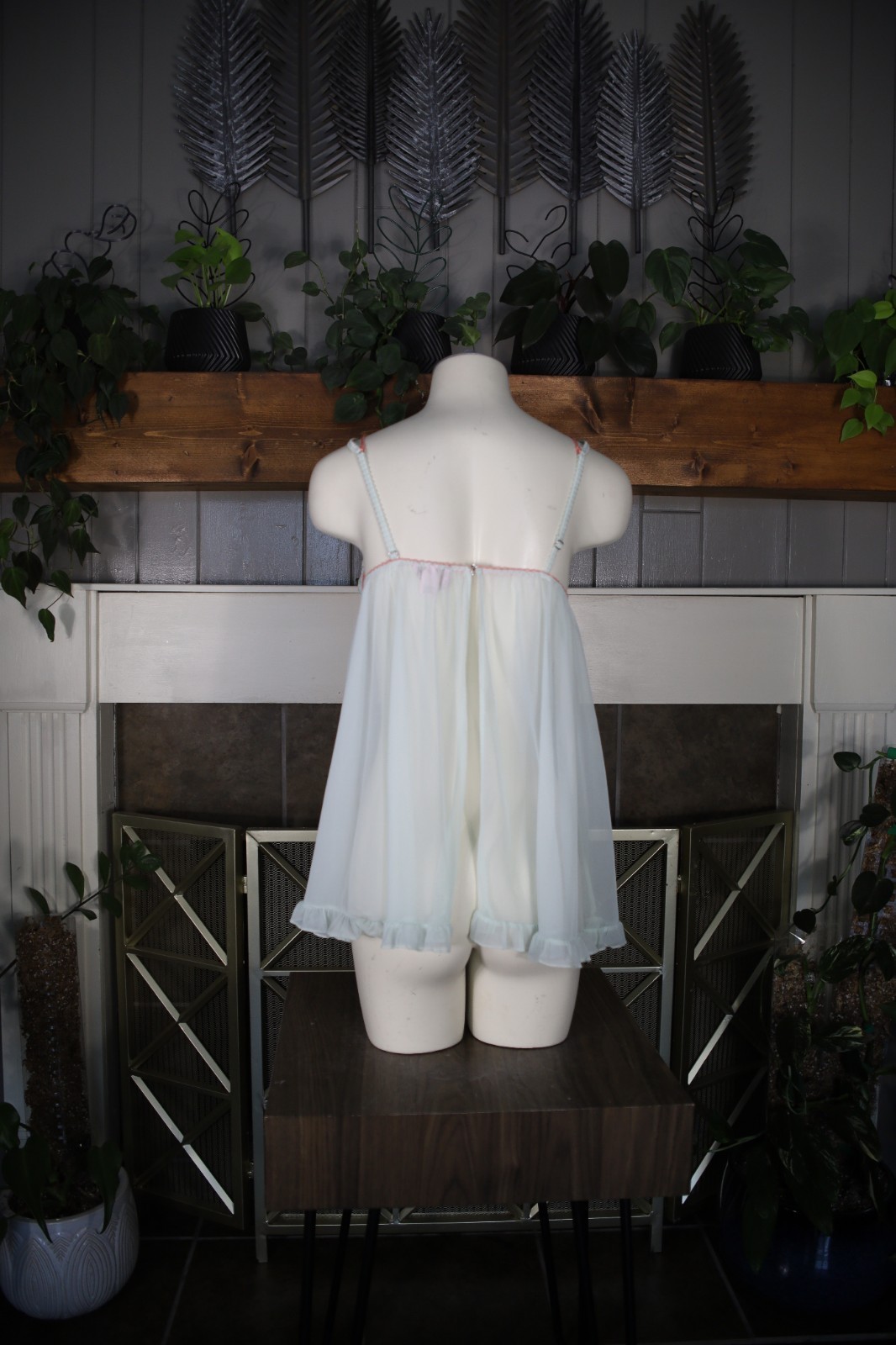 Victoria’s Secret Y2K Vintage Babydoll Light Blue And Coral Sz Large