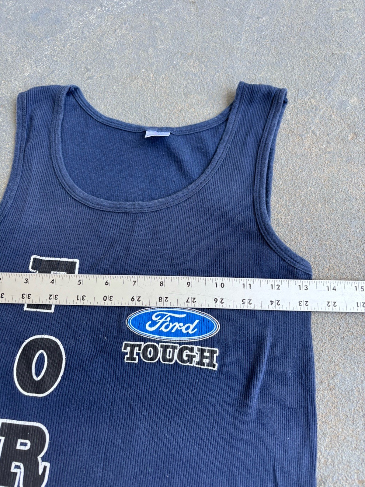 VTG 90s Sexy FORD Americana Wife Beater.bodycon Large.single Stitch
