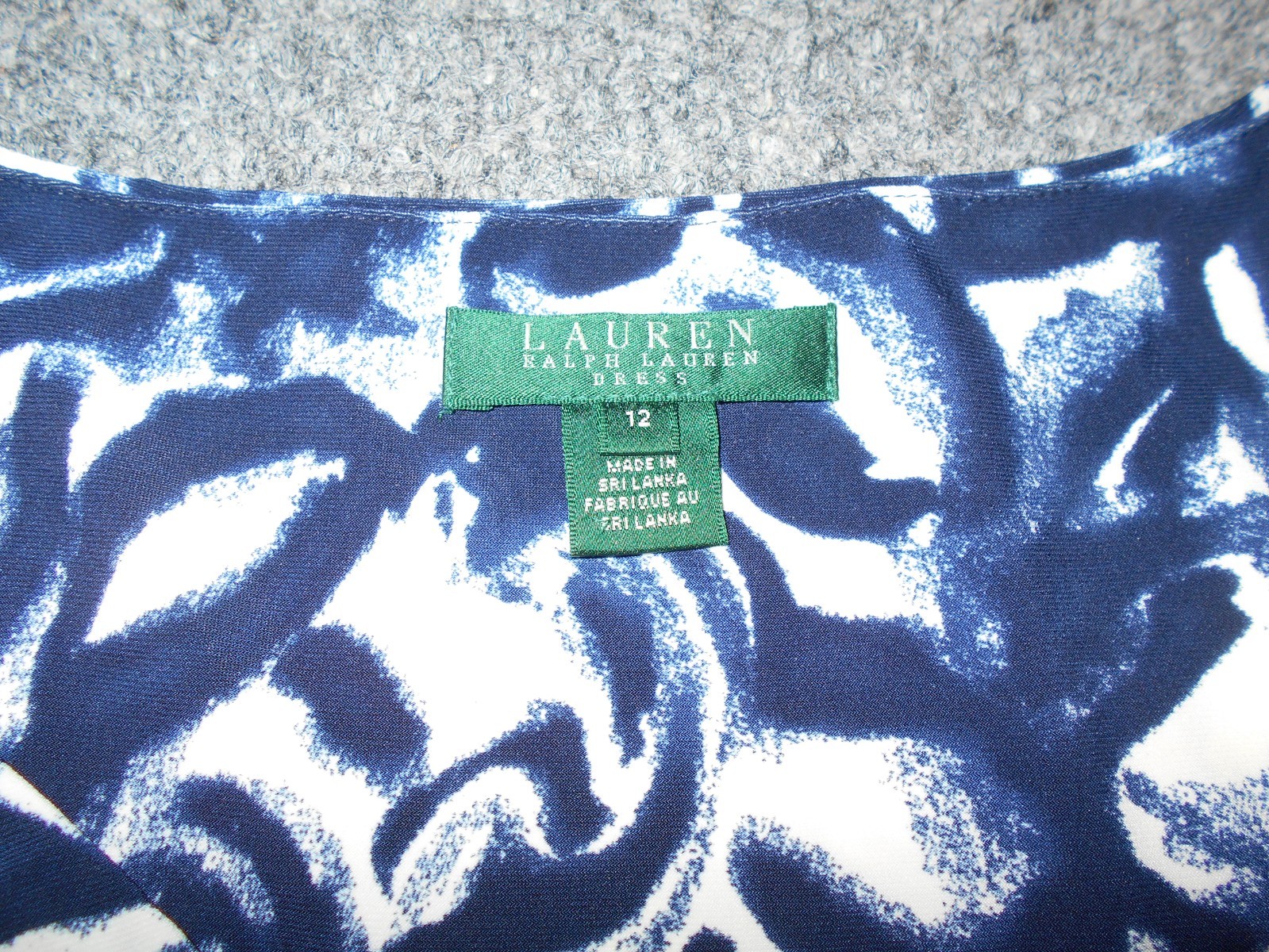 RALPH LAUREN VTG 90’S WOMENS USA 12 FLOWER PRINT POLY/ELASTANE BLEND DRESS