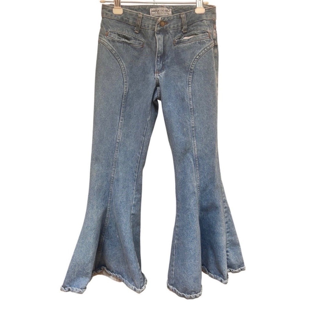 Made in the Shade Vintage Flare Jeans Blue Light Wash Paneled Bell Bottoms 5