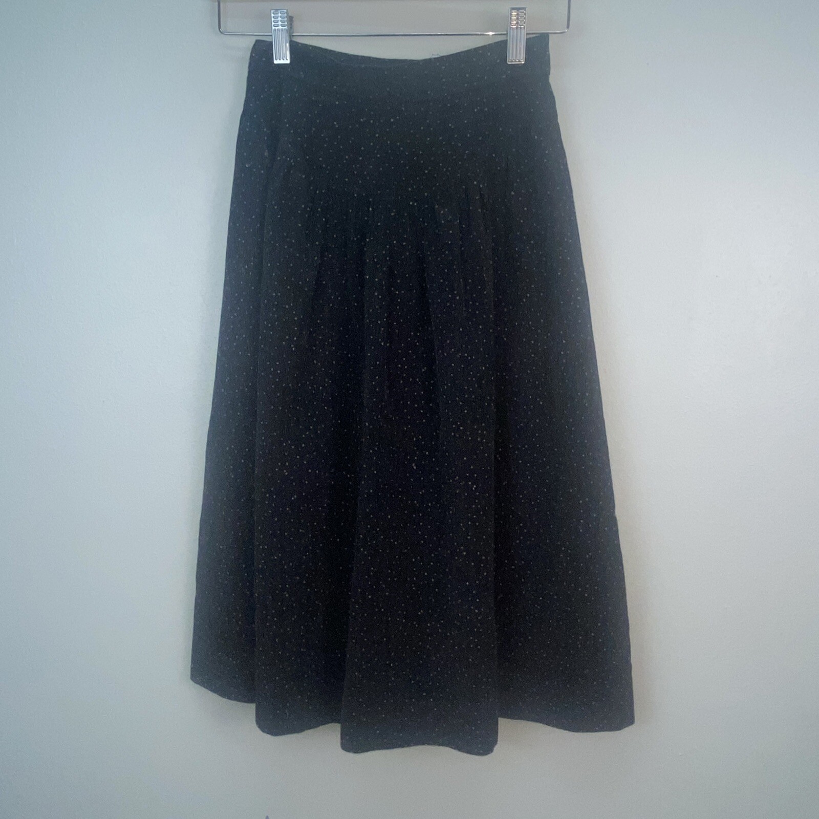 Vintage HaberdasHER Junior’s 9/10 Grey Wool Blend Plaid Midi Skirt High Waist
