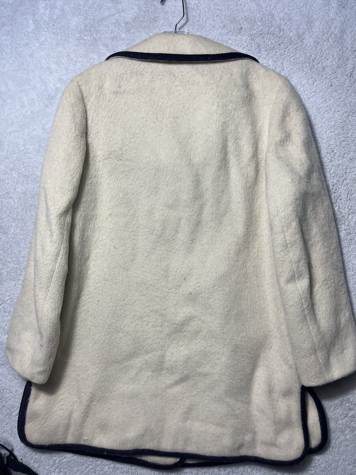 Vintage Pristine Lodenfrey 1842 Ivory Wool Outdoor Peacoat Australia Size 14.