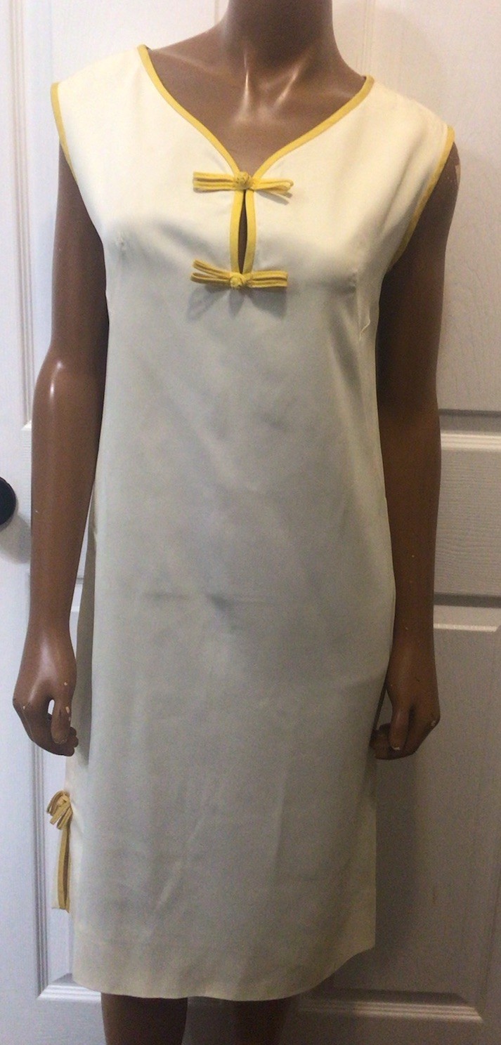 Vintage Alfred Shaheen Hawaii 60’s 70’s MCM Asian Inspired Shift Dress Size 8