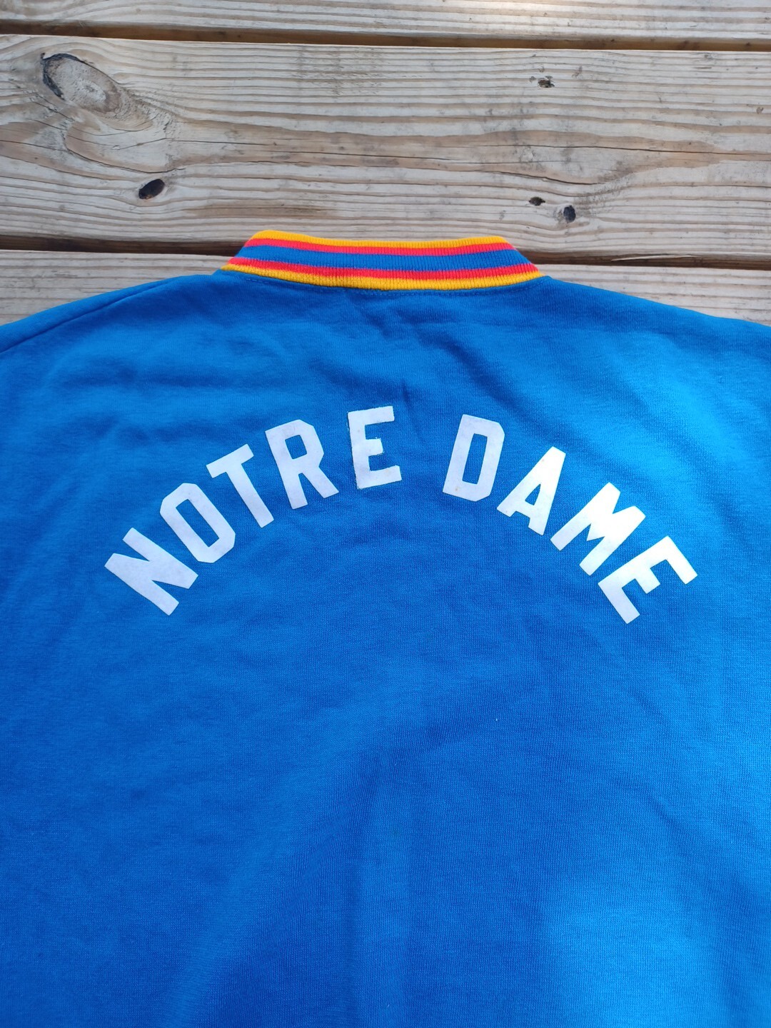 Vtg 60s Shirt Sweatshirt Towncraft Penneys Creslan Acrylic Sz. L ” Notre Dame”