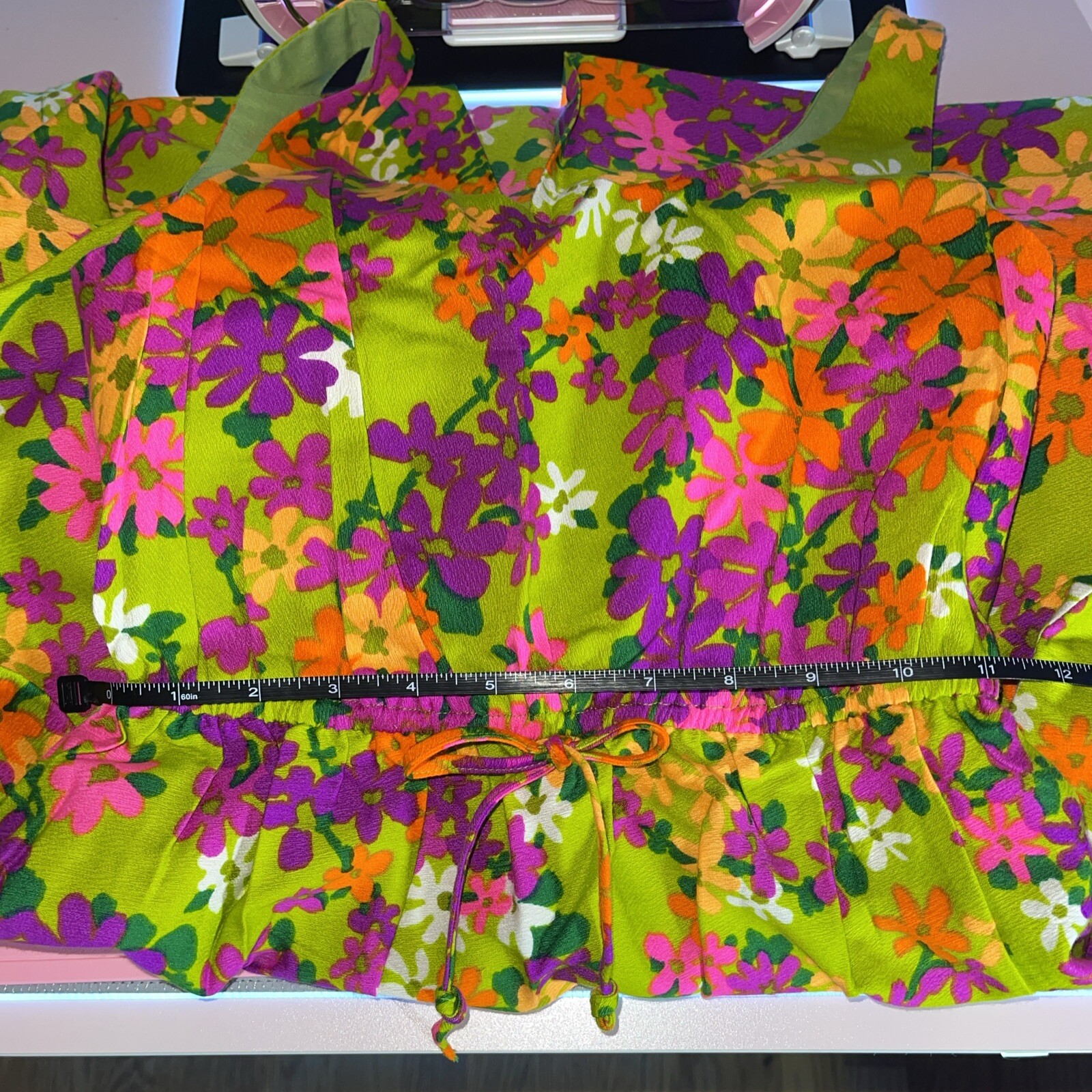 Vintage 60s 70s Sun Fashions of Hawaii Honolulu Floral Colorful Maxi Dress 10